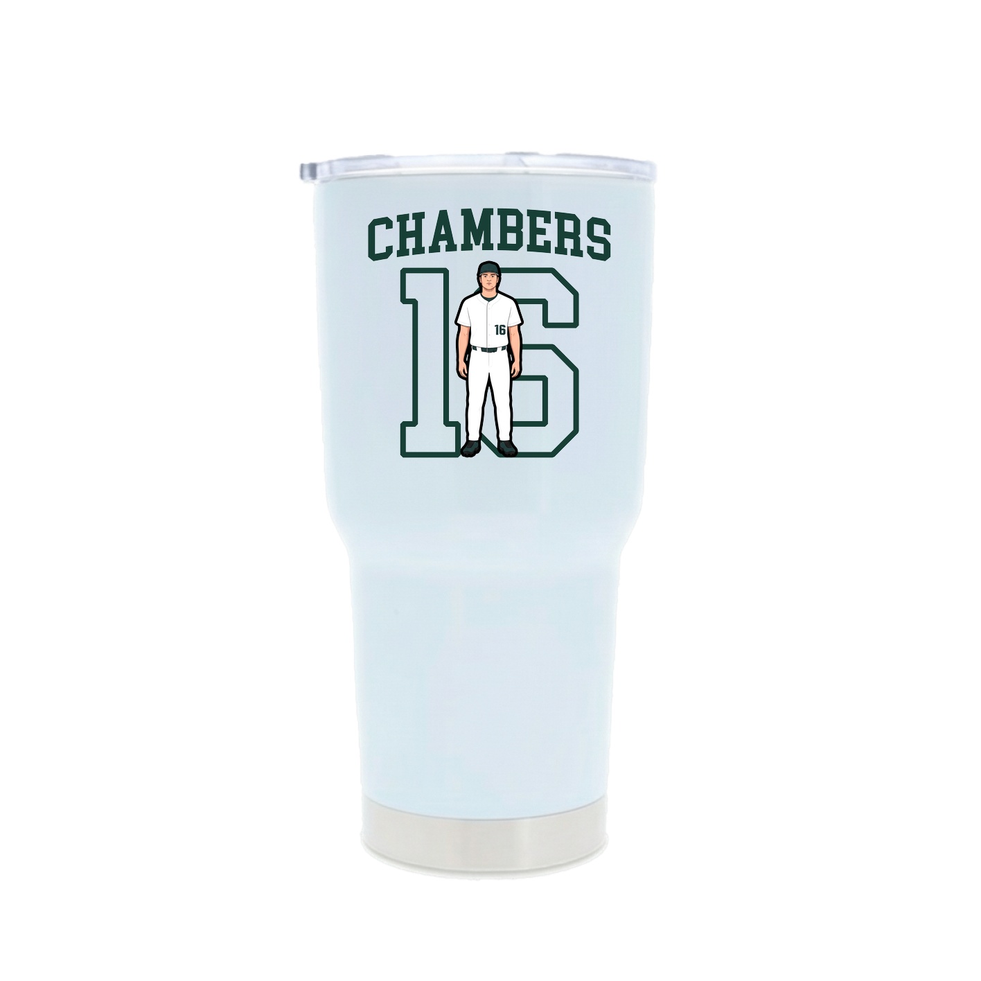 30oz Stainless Steel Tumbler — Shirsey in White