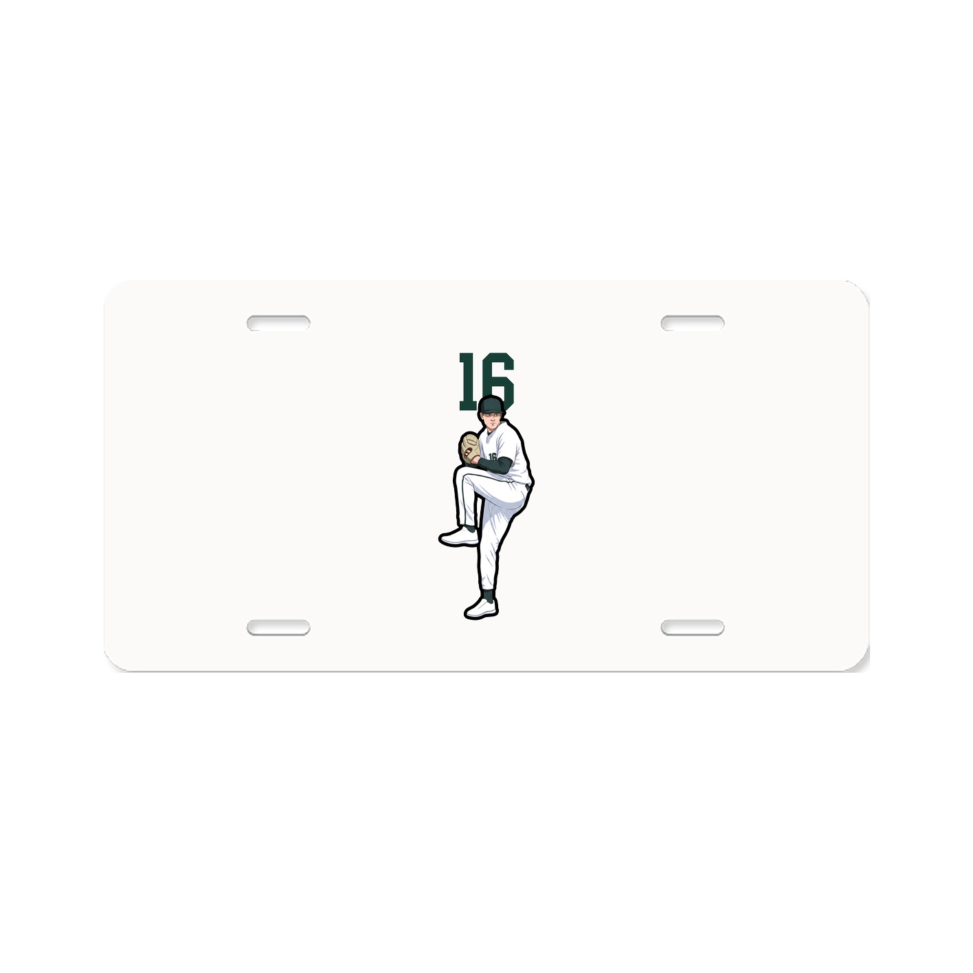 License Plate — Number Top in Classic