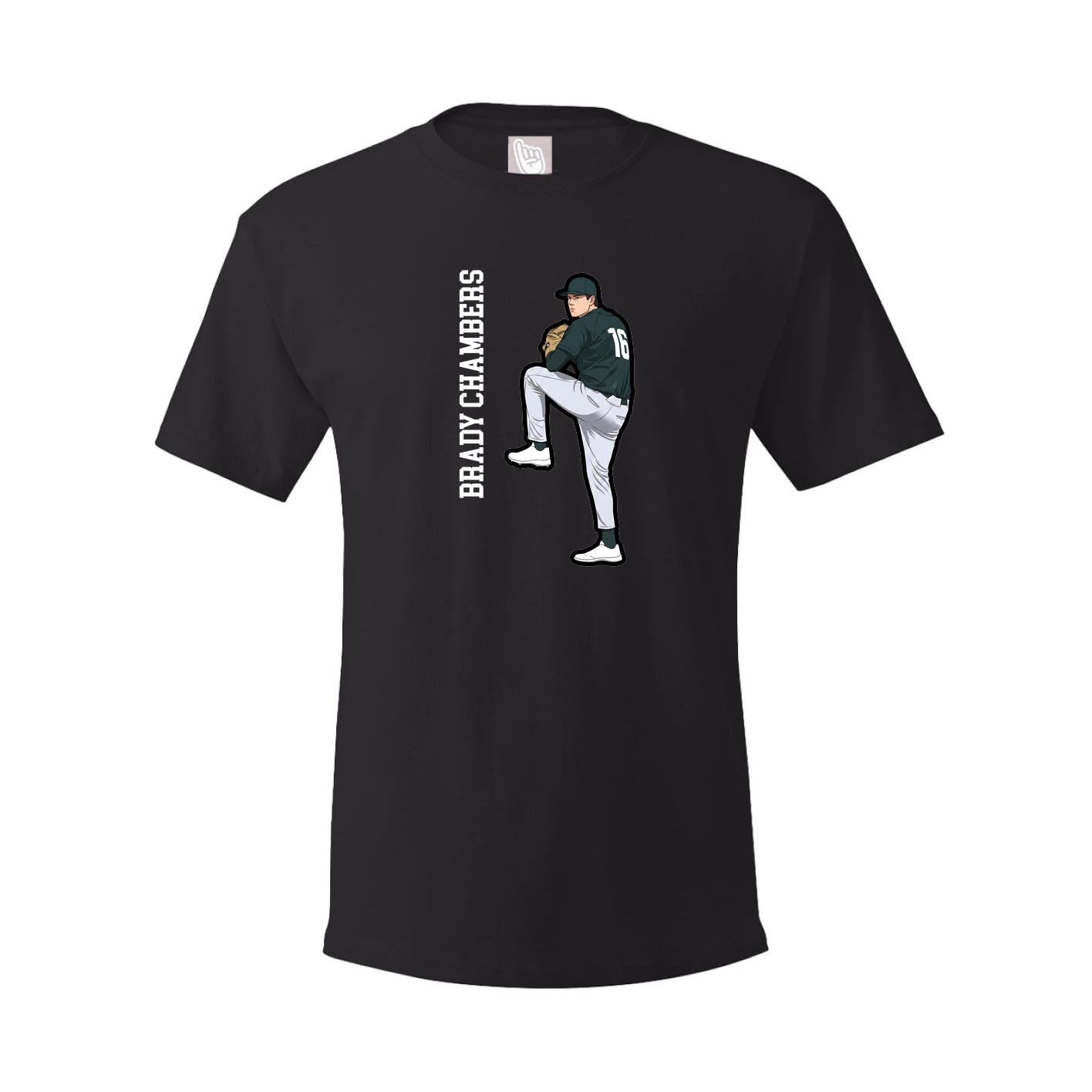 Youth Tee — Name Vertical in Black
