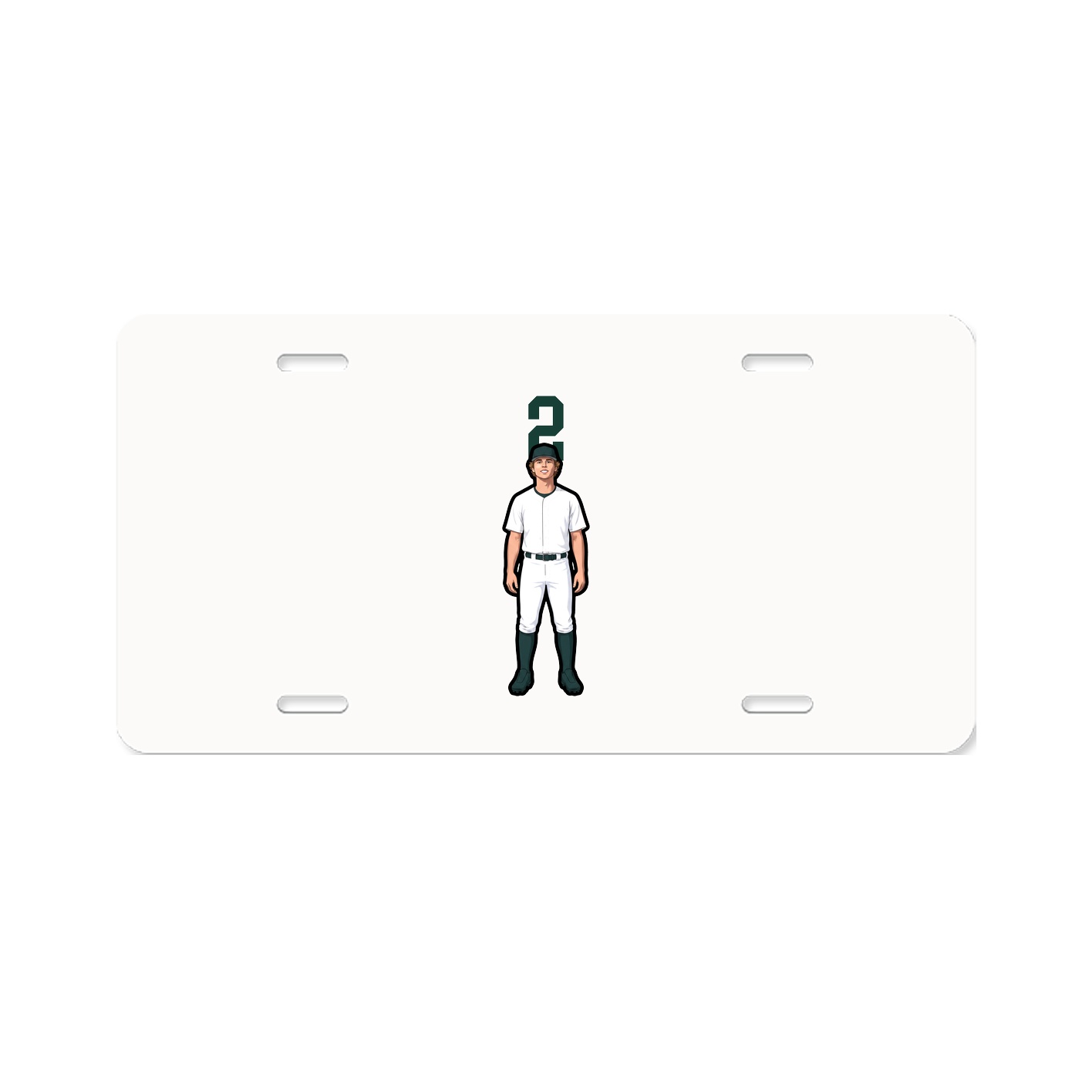 License Plate — Number Top in Classic