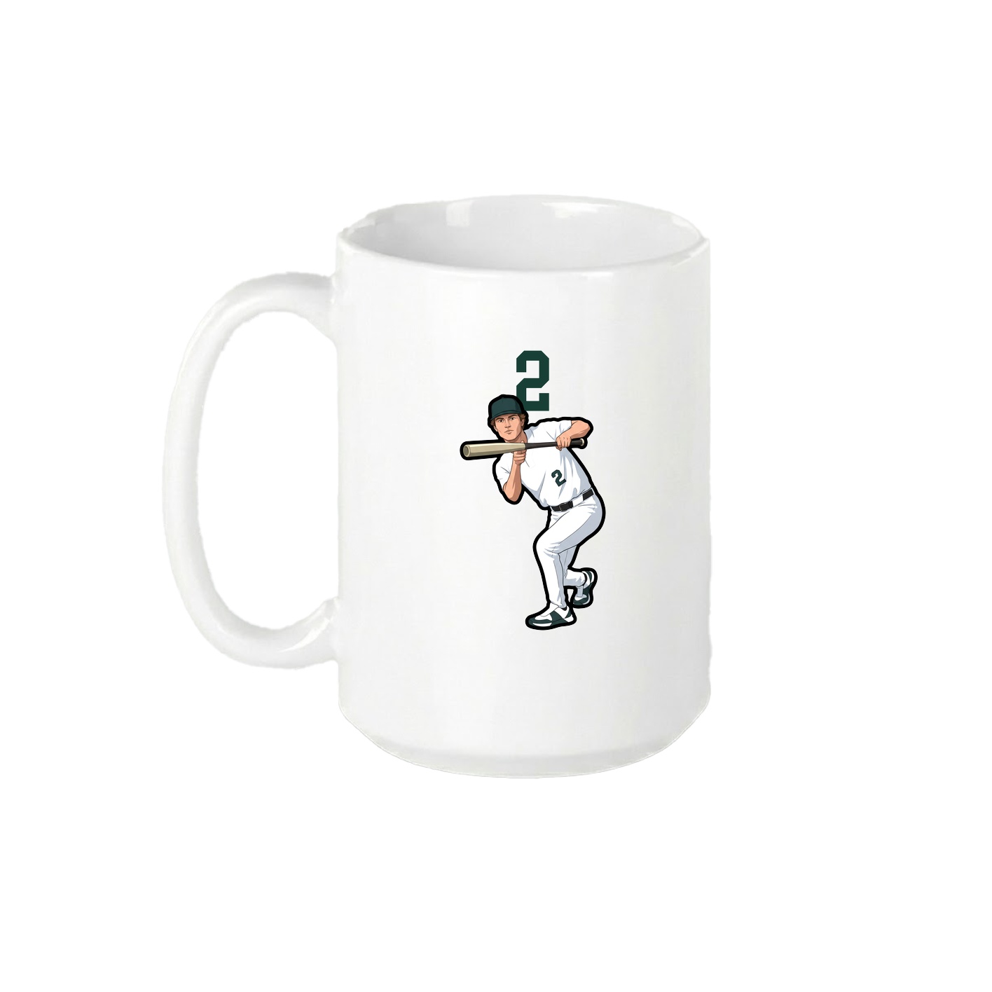 15oz Coffee Mug — Number Top in White