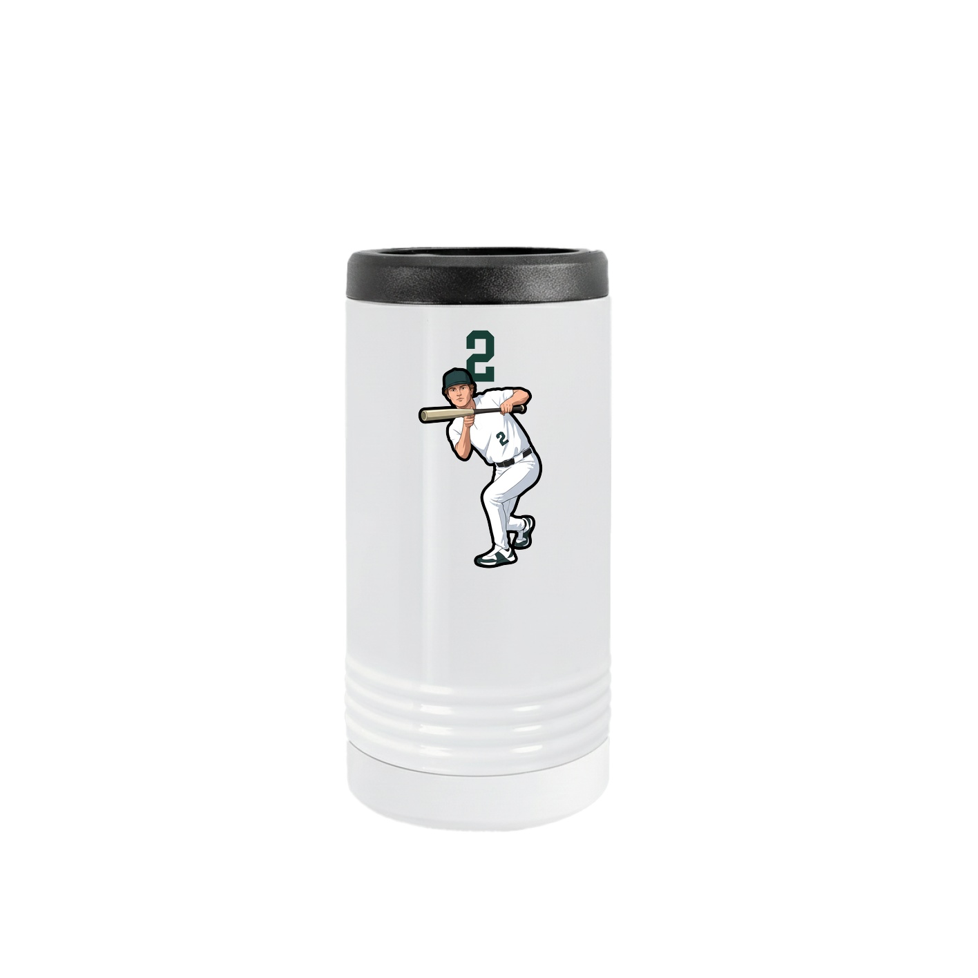 Slim Beverage Holder — Number Top in White