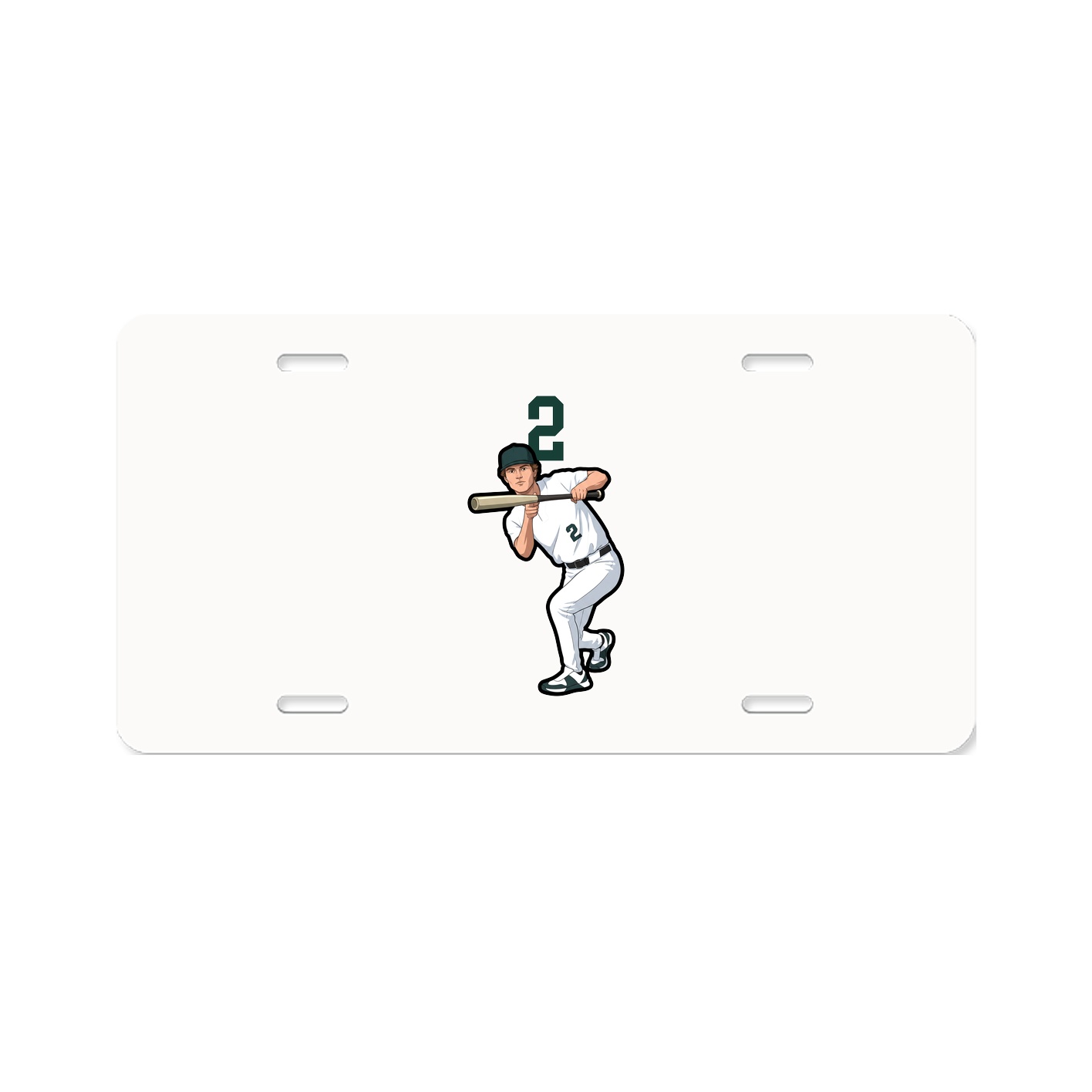 License Plate — Number Top in Classic