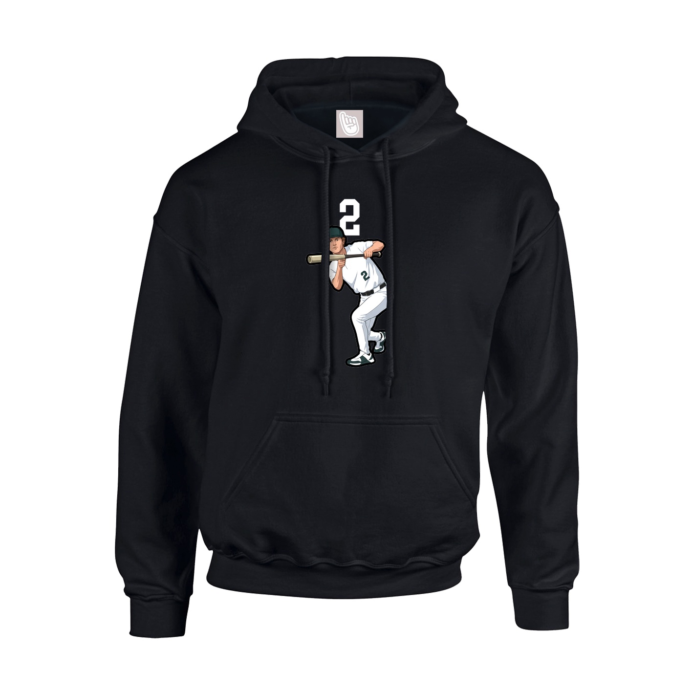 Hoodie — Number Top in Black