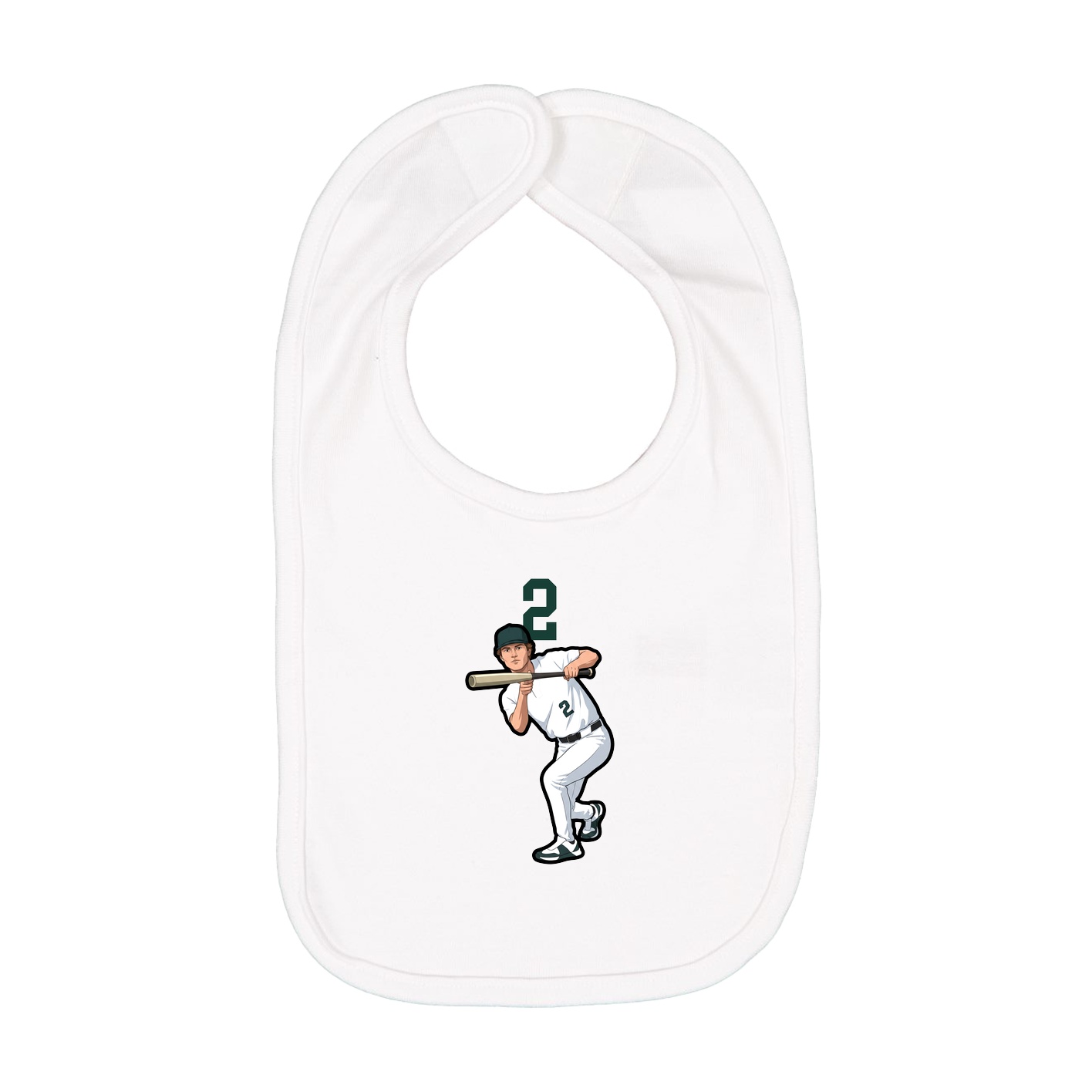 Infant Bib — Number Top in White