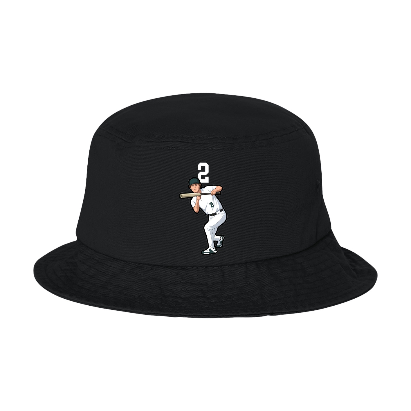 Bucket Cap — Number Top in Black