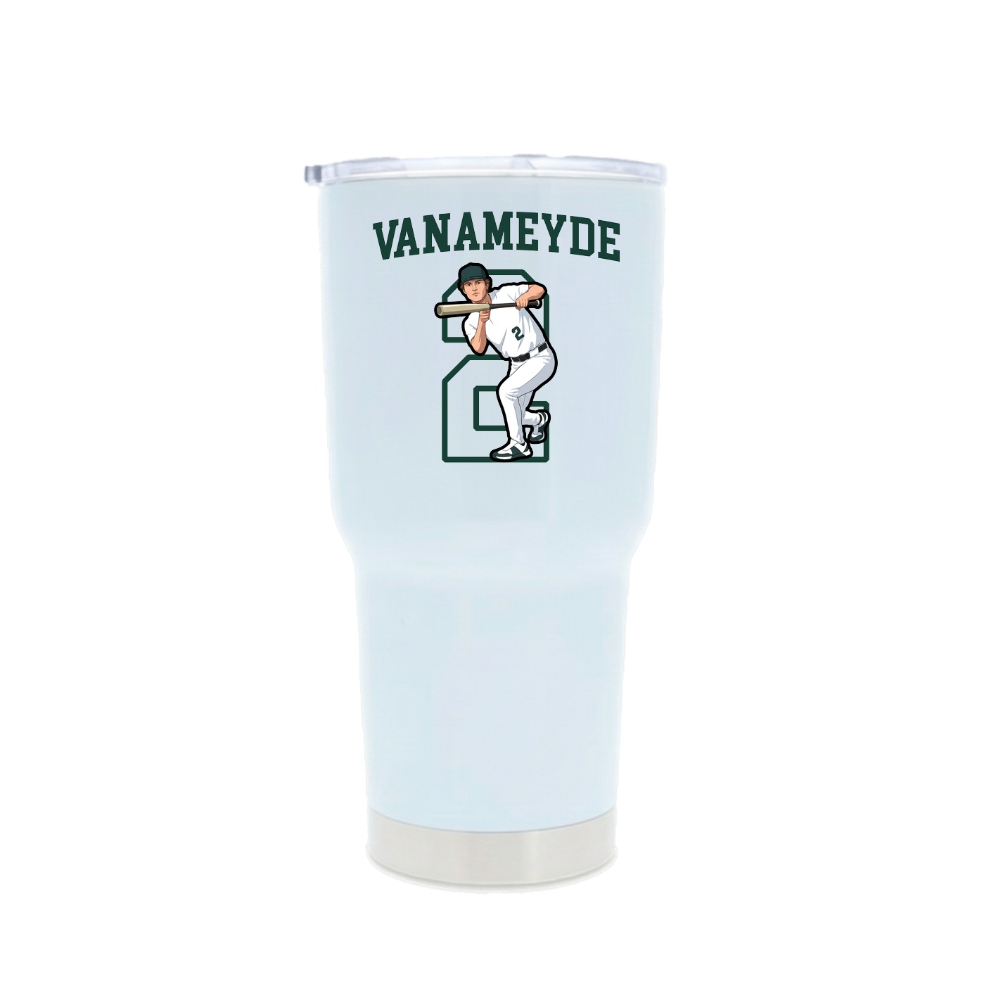 30oz Stainless Steel Tumbler — Shirsey in White