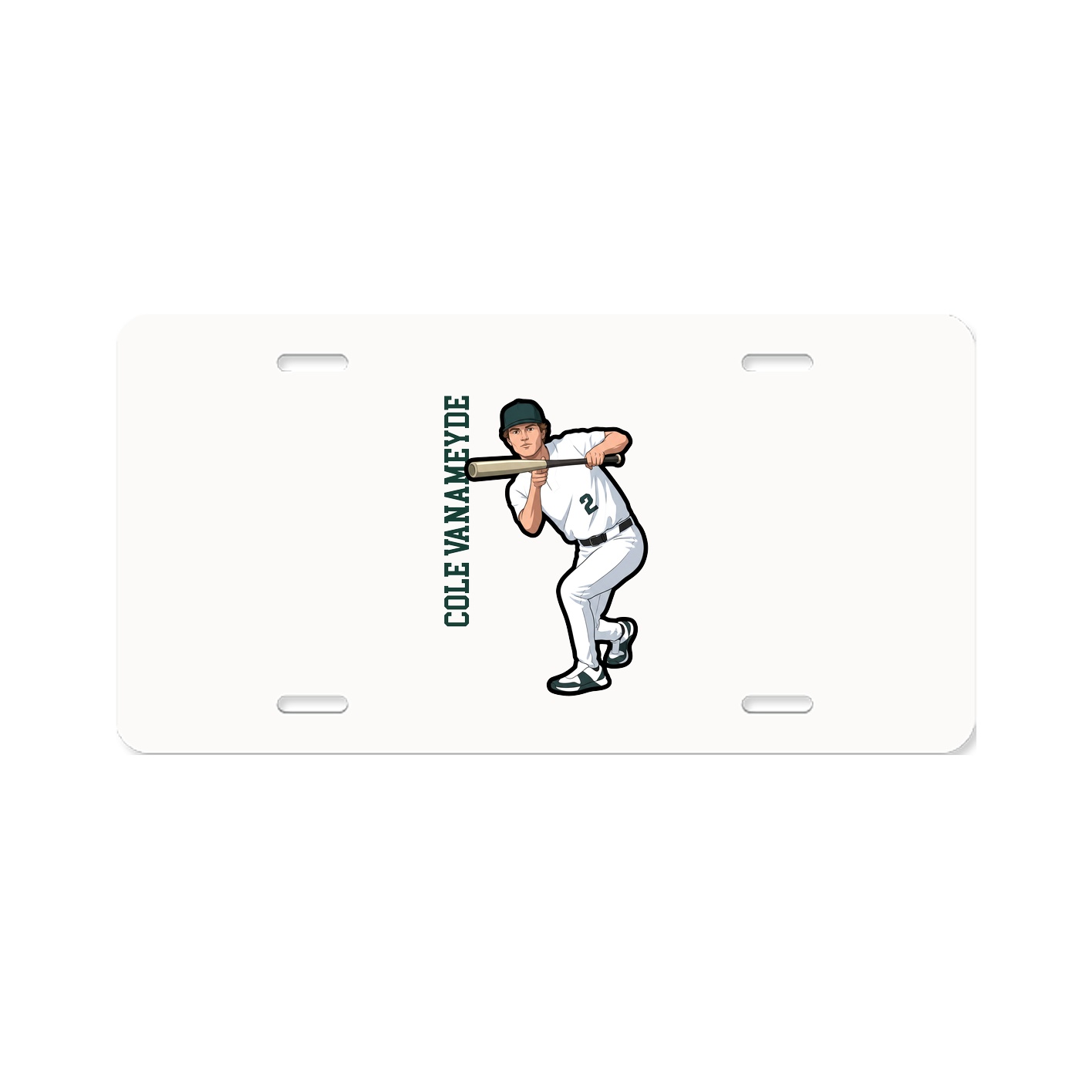 License Plate — Name Vertical in Classic