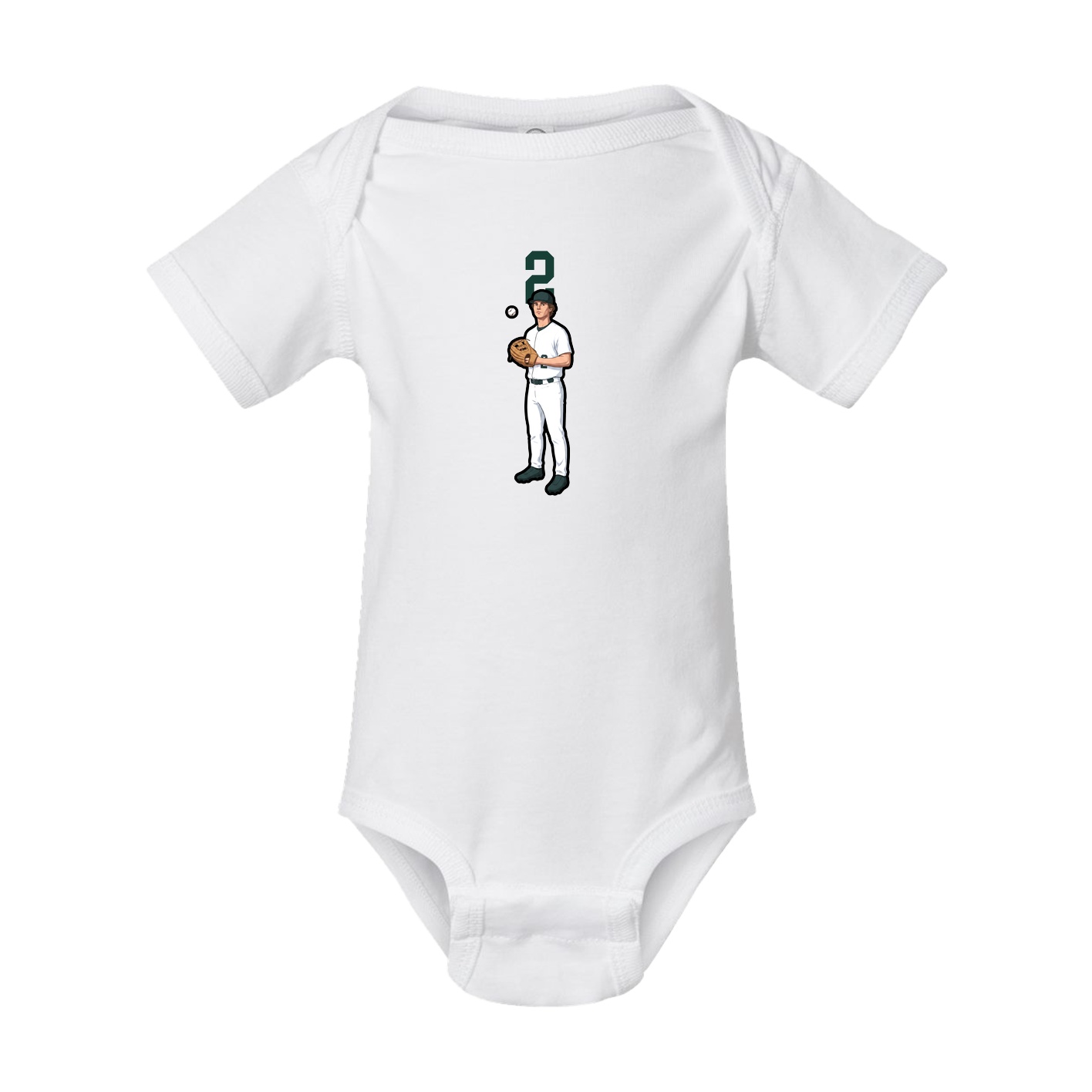 Baby Onesie — Number Top in White