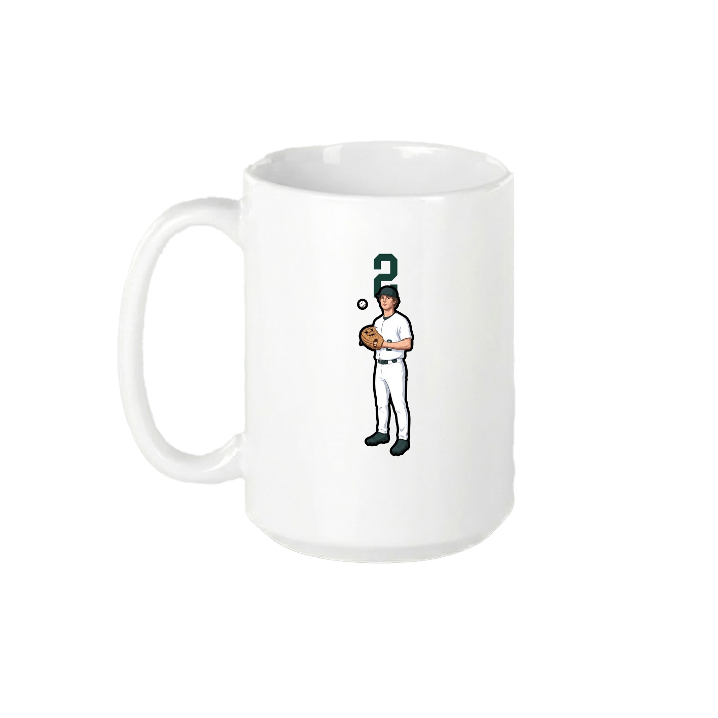 15oz Coffee Mug — Number Top in White
