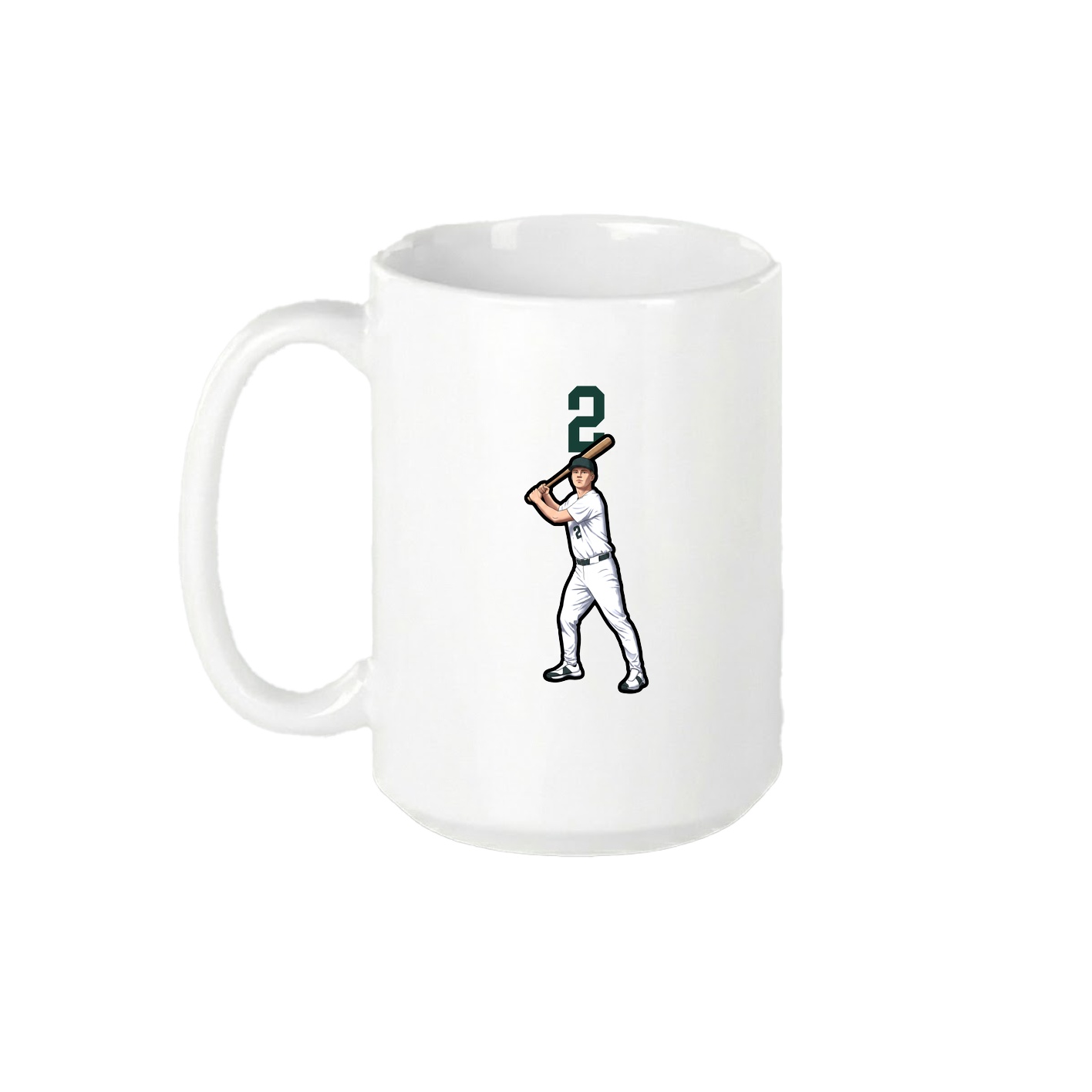 15oz Coffee Mug — Number Top in White