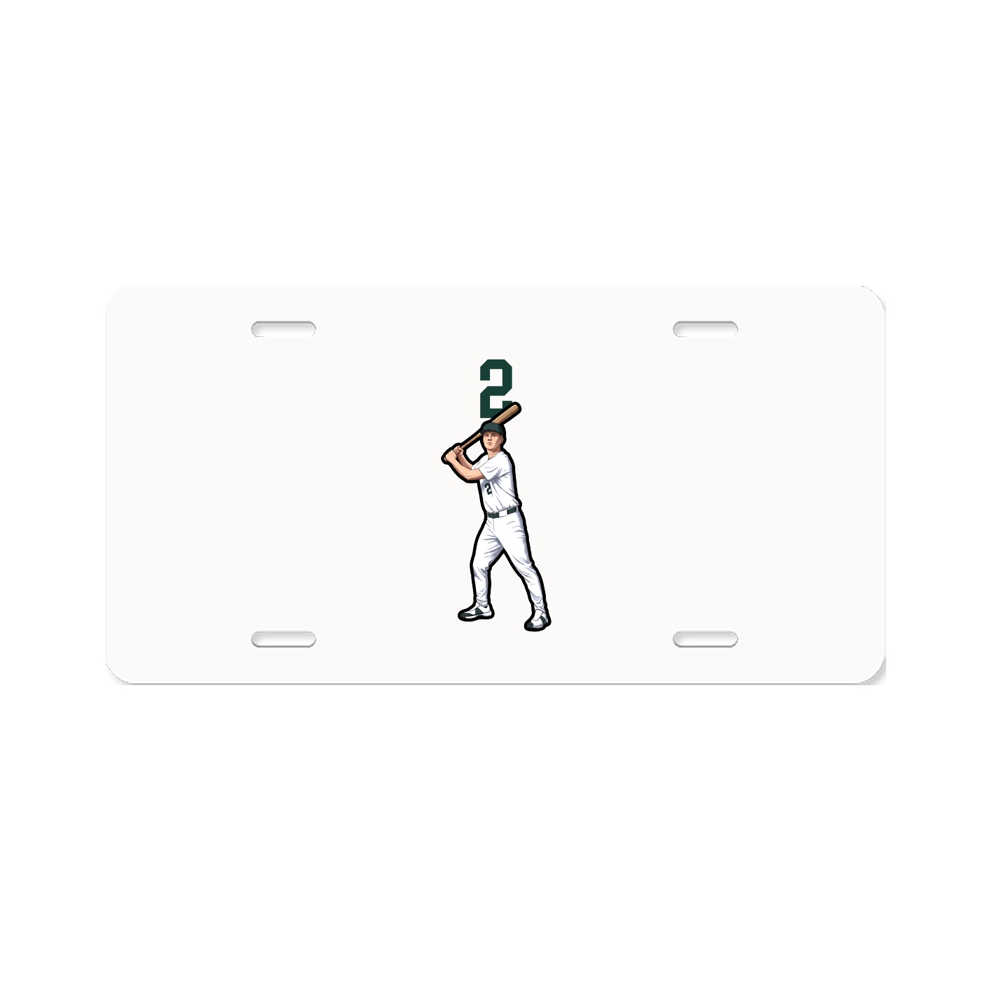 License Plate — Number Top in Classic