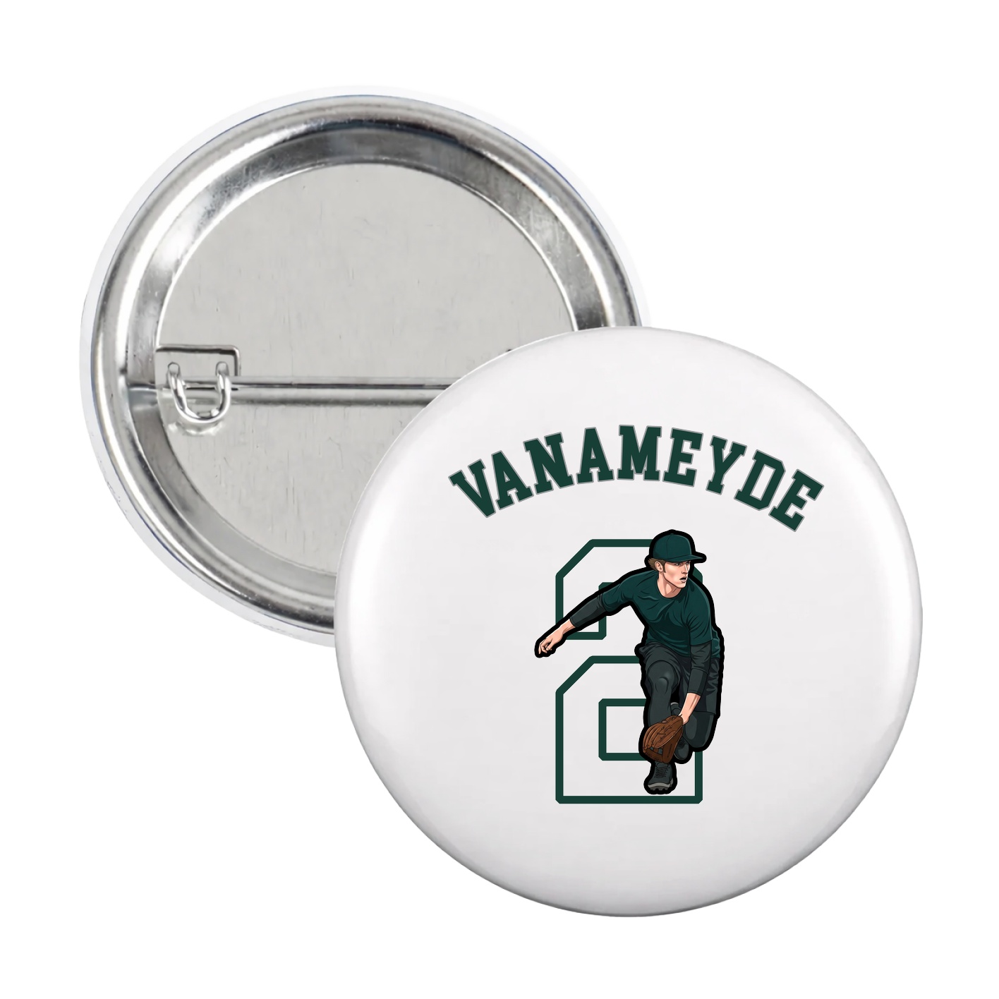 Game Day Button — Shirsey Arch in White