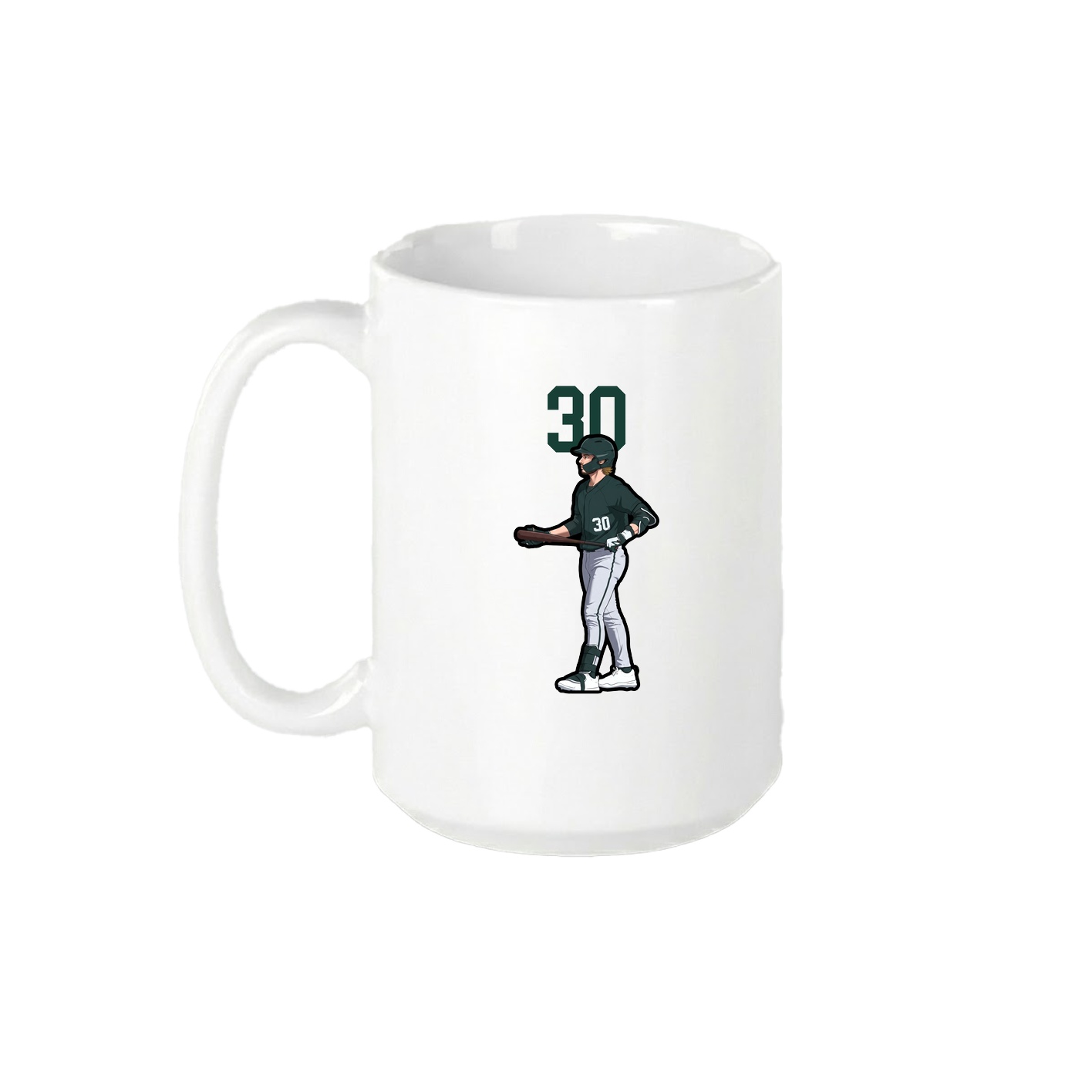 15oz Coffee Mug — Number Top in White
