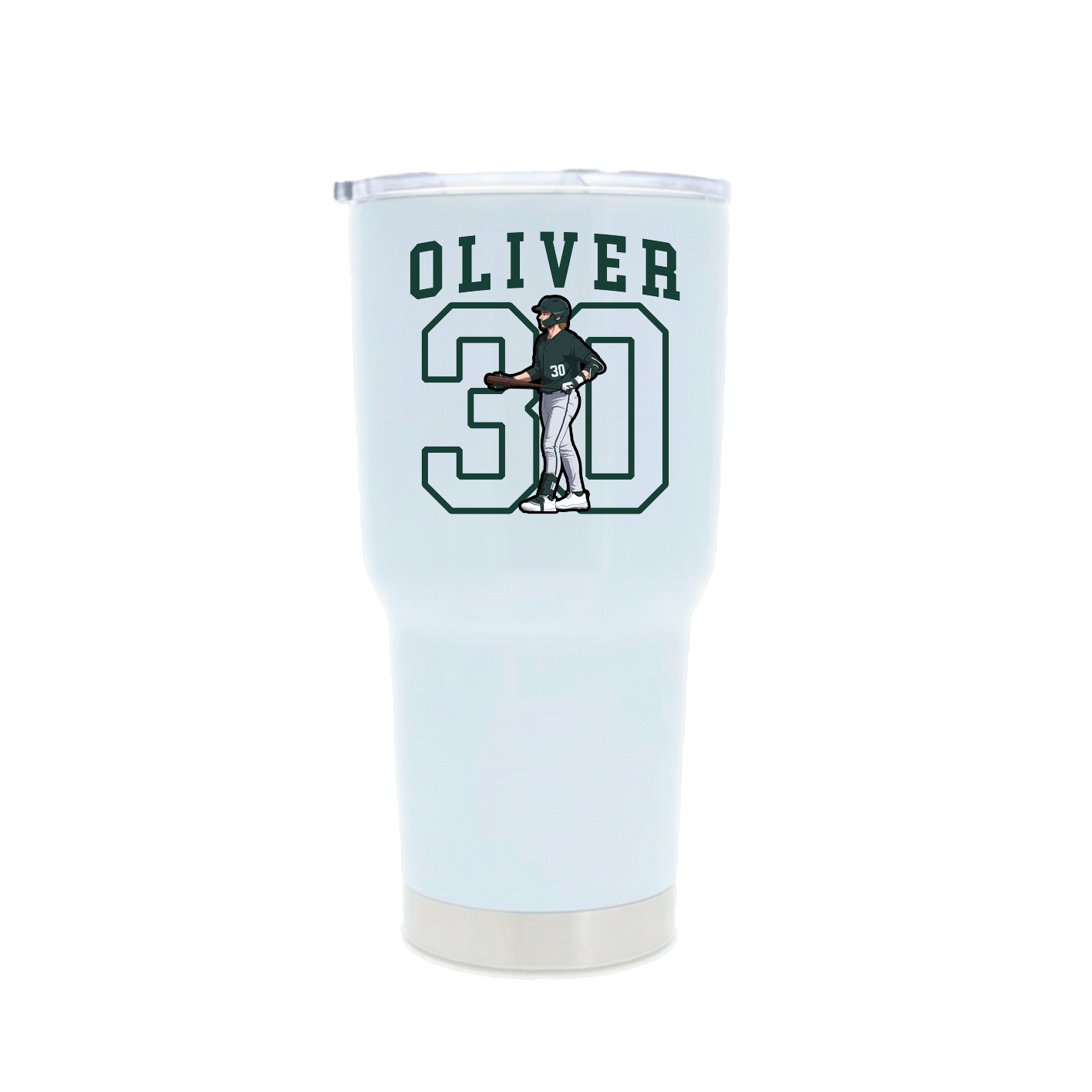 30oz Stainless Steel Tumbler — Shirsey in White
