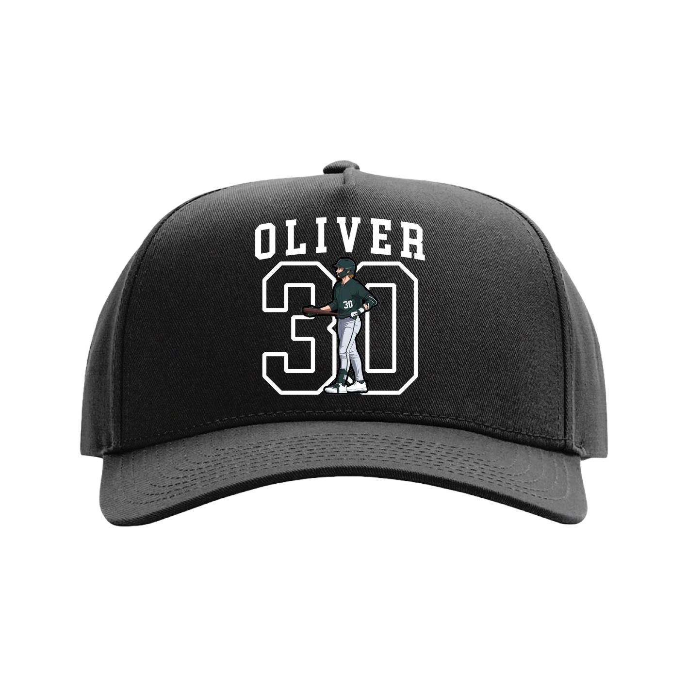 Full Fabric Five-Panel Champ Cap — Shirsey in Black