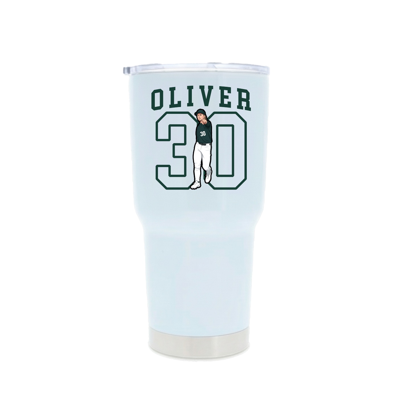 30oz Stainless Steel Tumbler — Shirsey in White