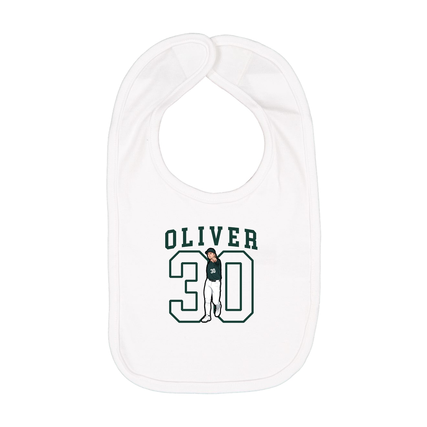 Infant Bib — Shirsey in White