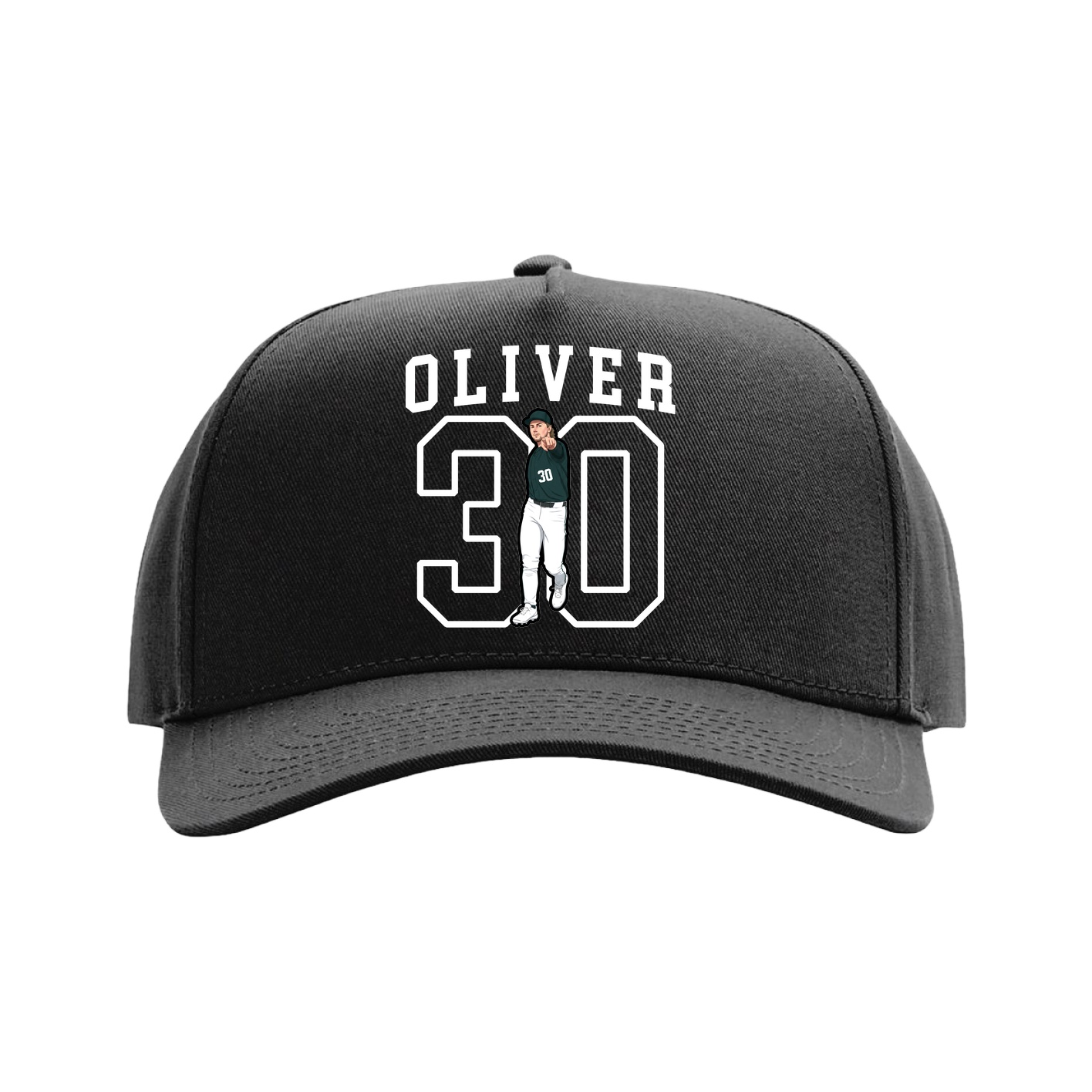 Full Fabric Five-Panel Champ Cap — Shirsey in Black