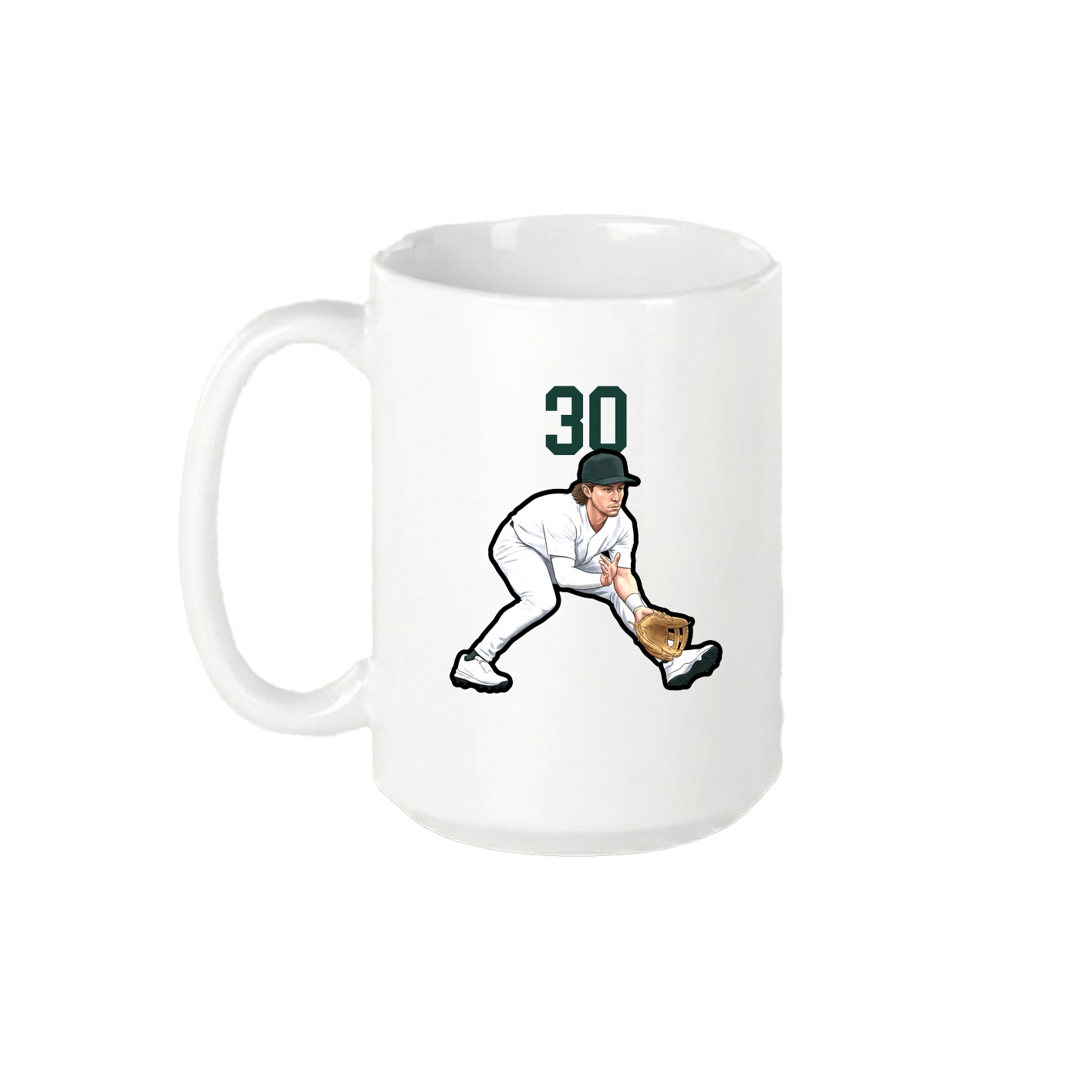 15oz Coffee Mug — Number Top in White
