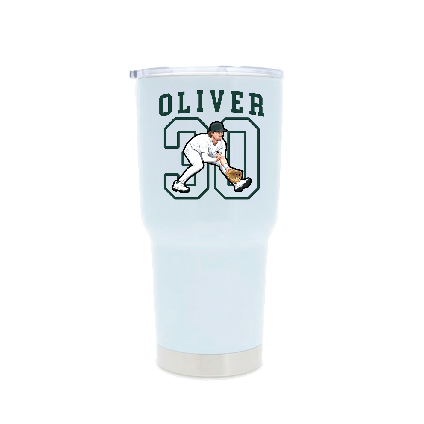 30oz Stainless Steel Tumbler — Shirsey in White