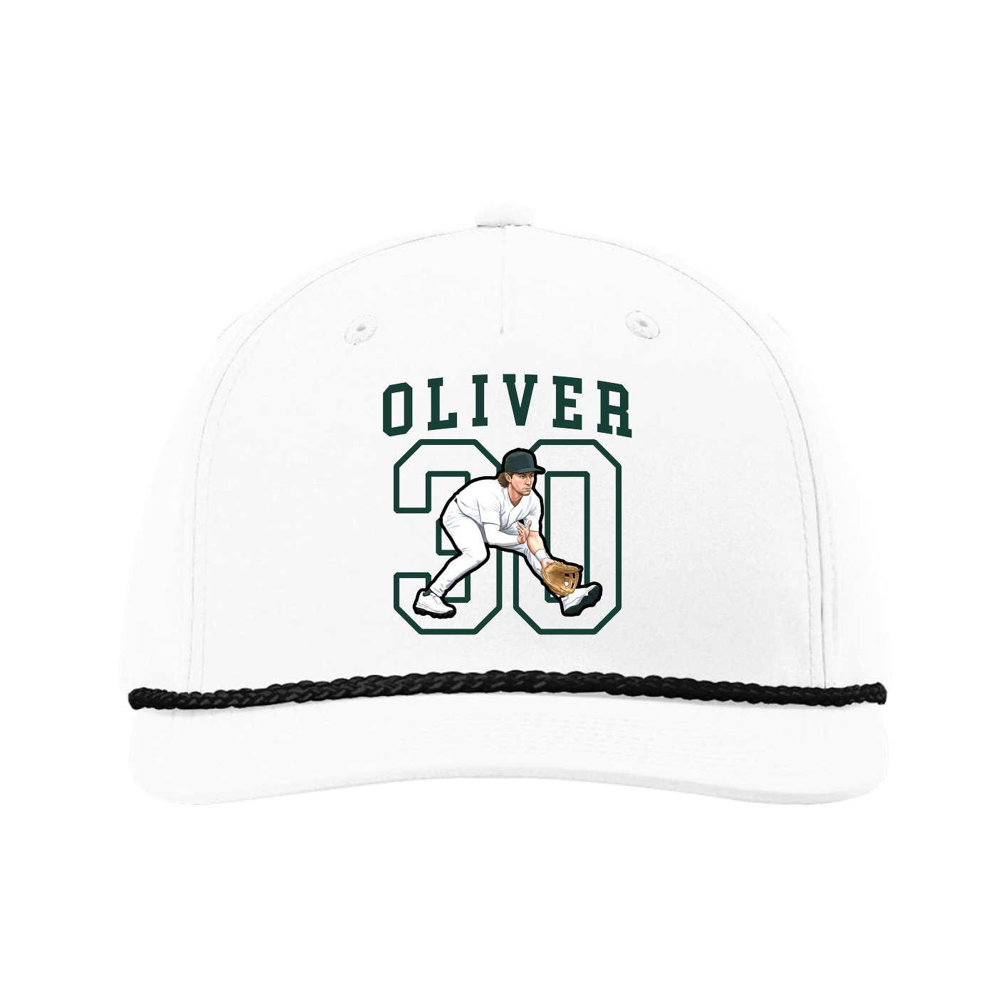 Five-Panel Classic Rope Cap — Shirsey in White