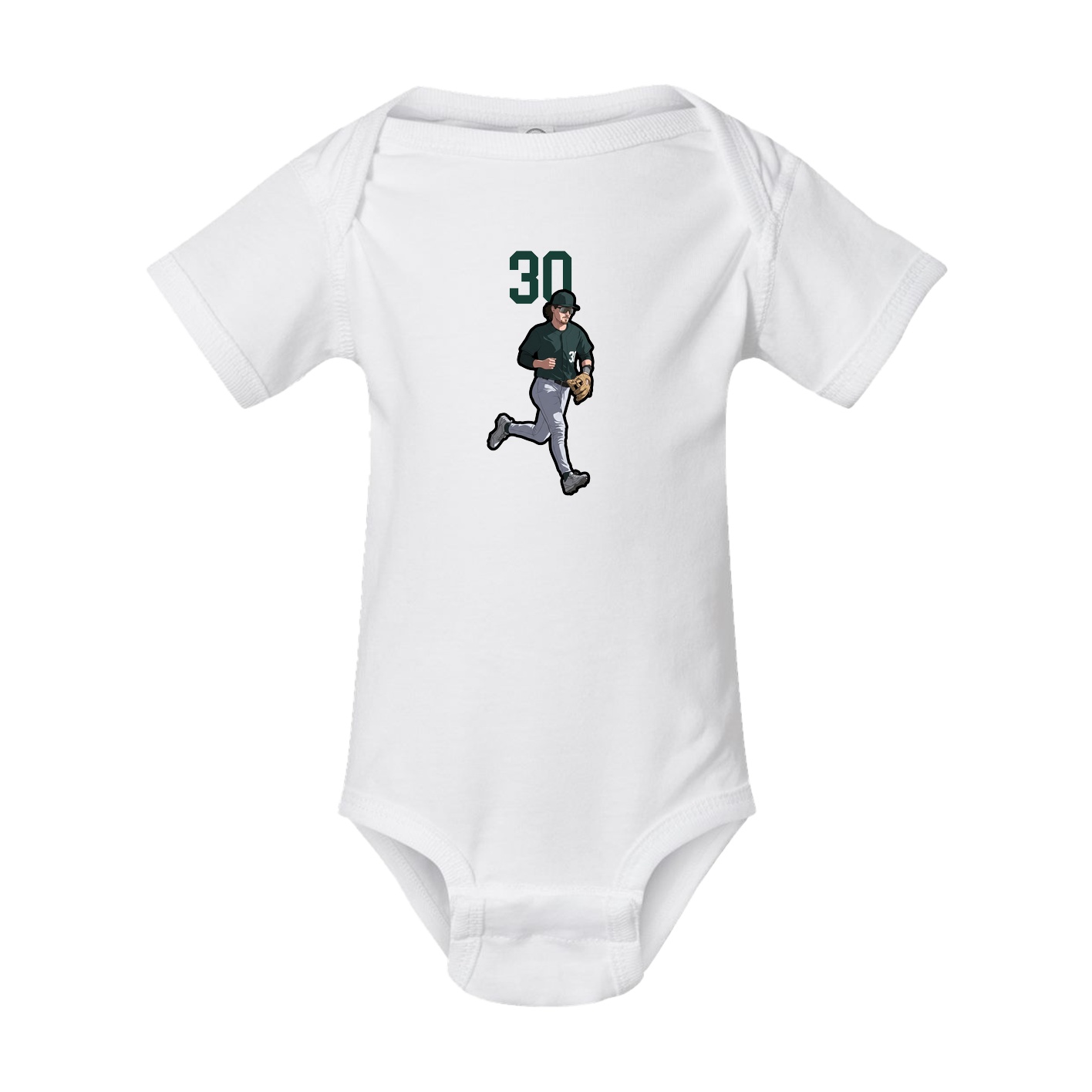 Baby Onesie — Number Top in White