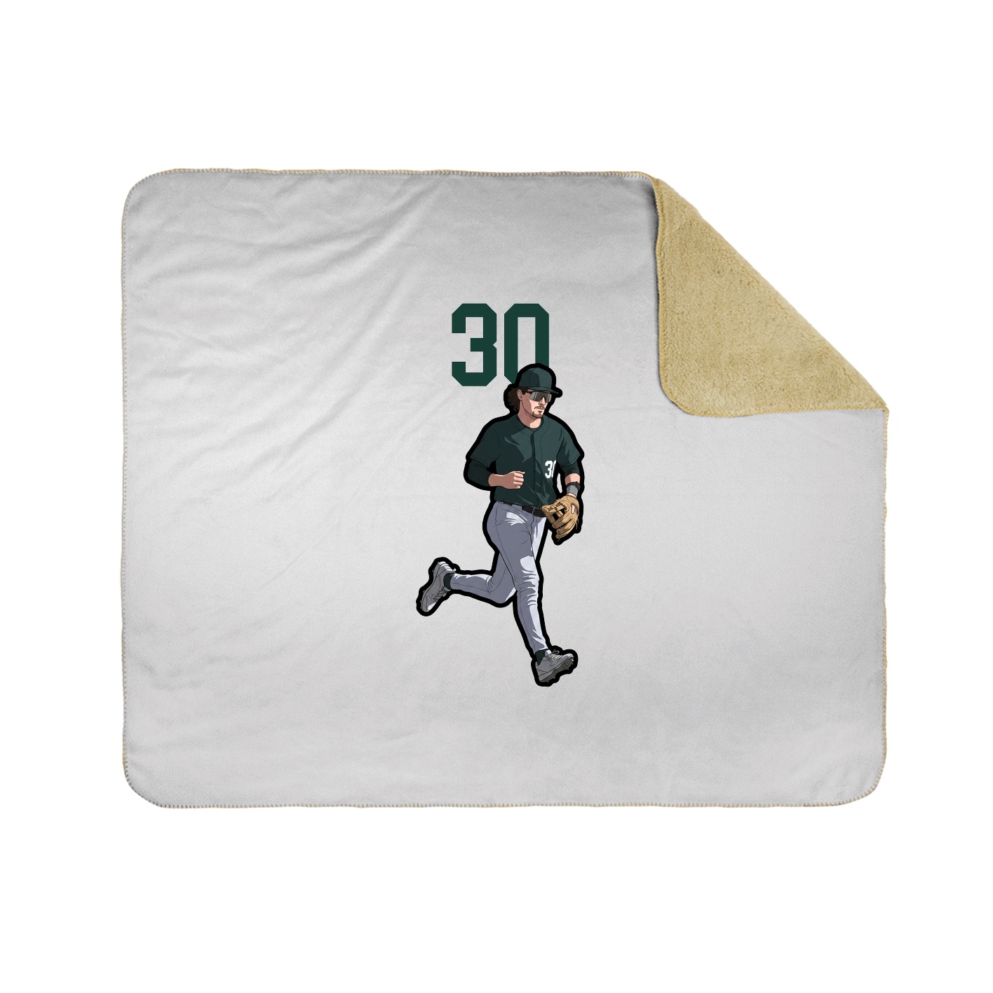 Throw Blanket — Number Top in White