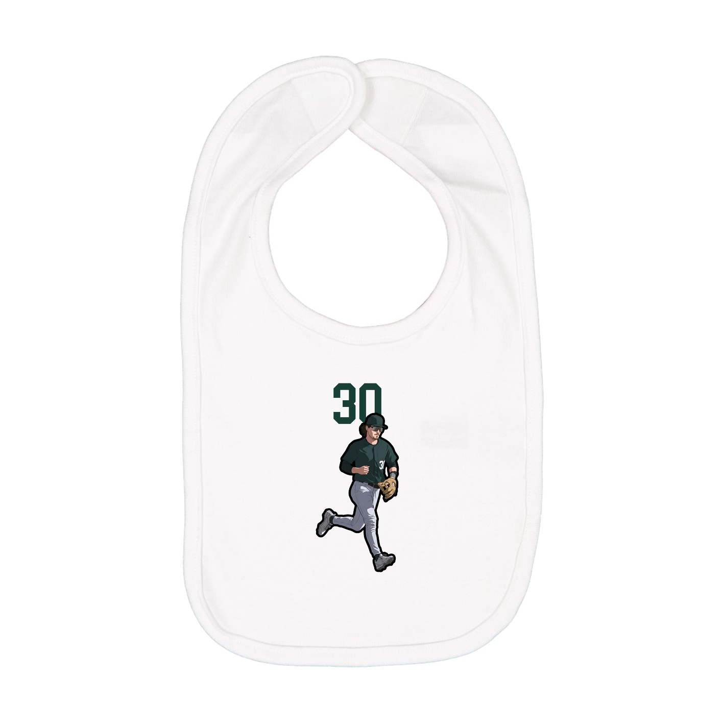 Infant Bib — Number Top in White