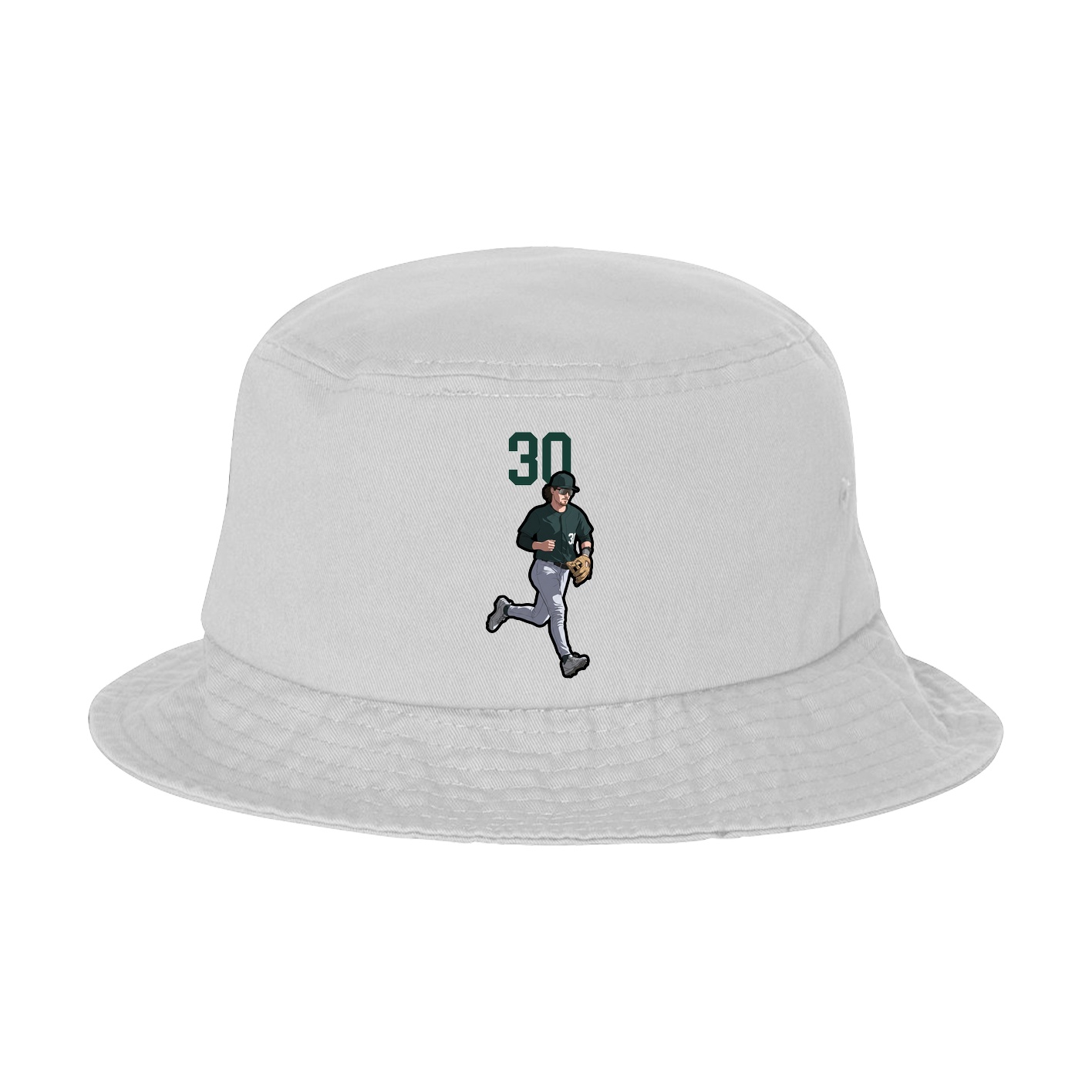 Bucket Cap — Number Top in White