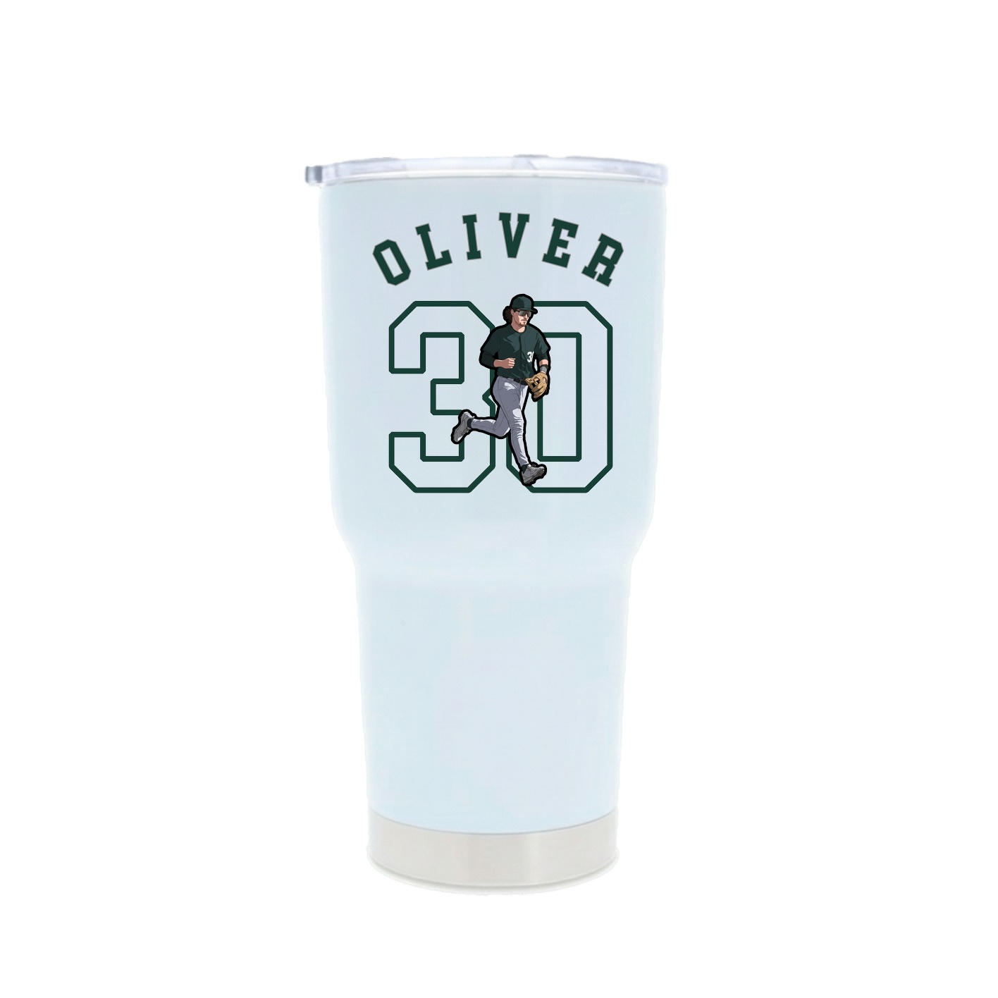 30oz Stainless Steel Tumbler — Shirsey Arch in White