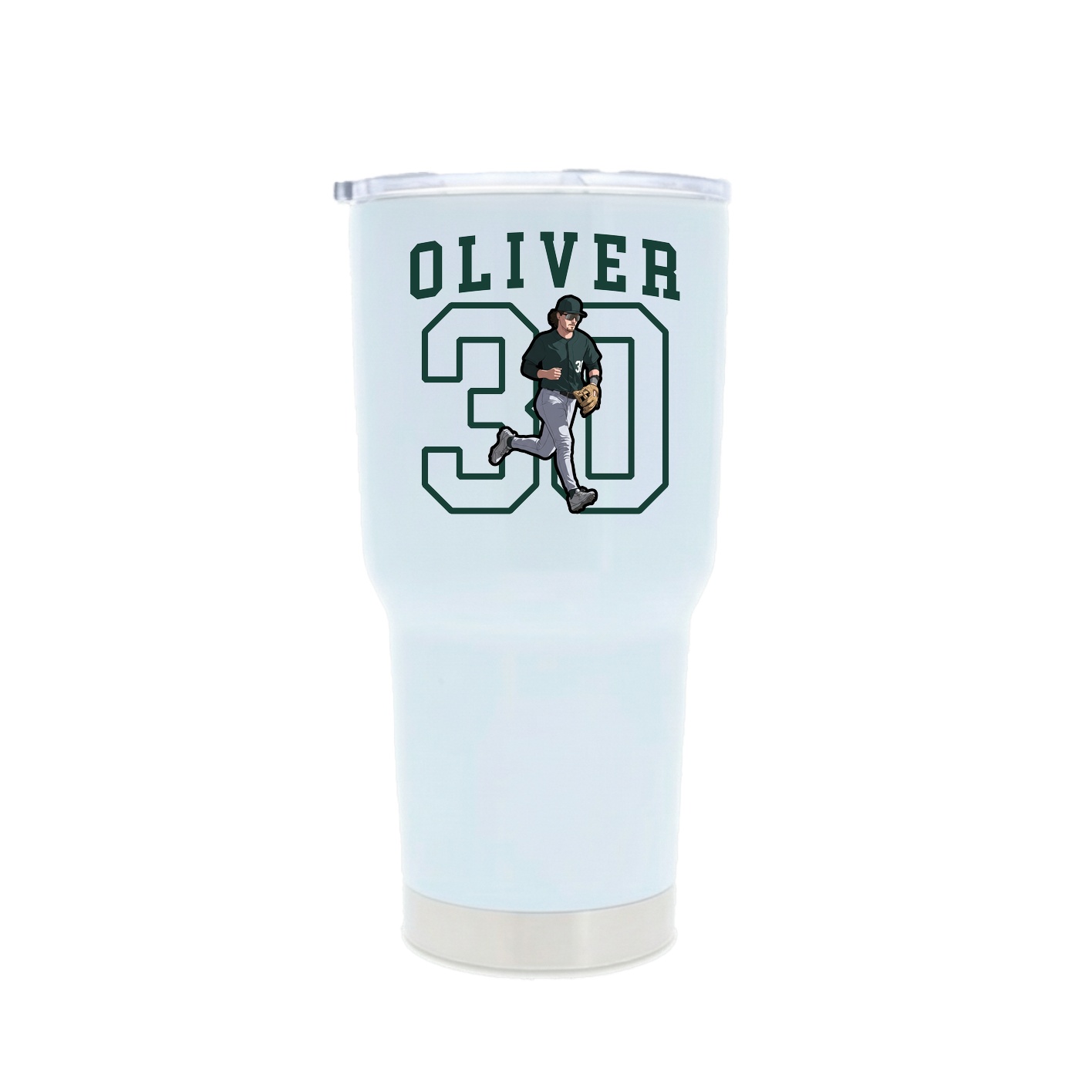 30oz Stainless Steel Tumbler — Shirsey in White