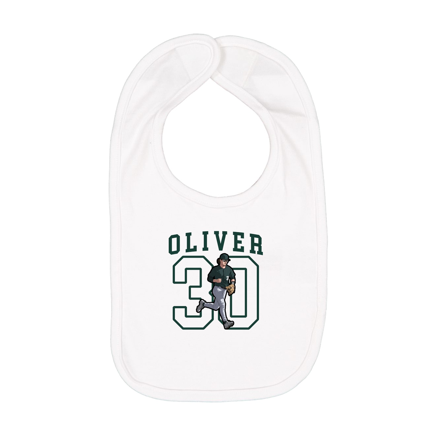 Infant Bib — Shirsey in White