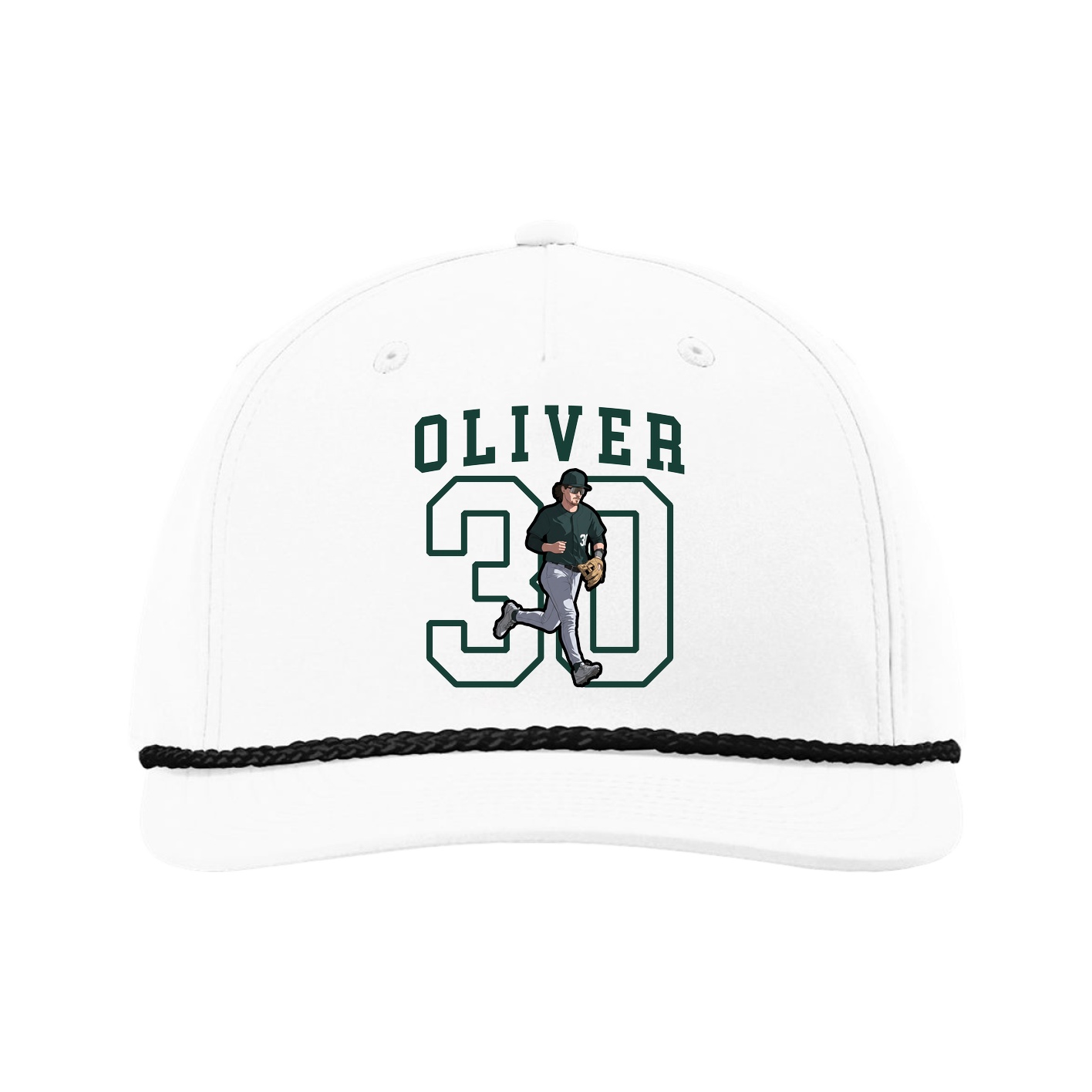 Five-Panel Classic Rope Cap — Shirsey in White
