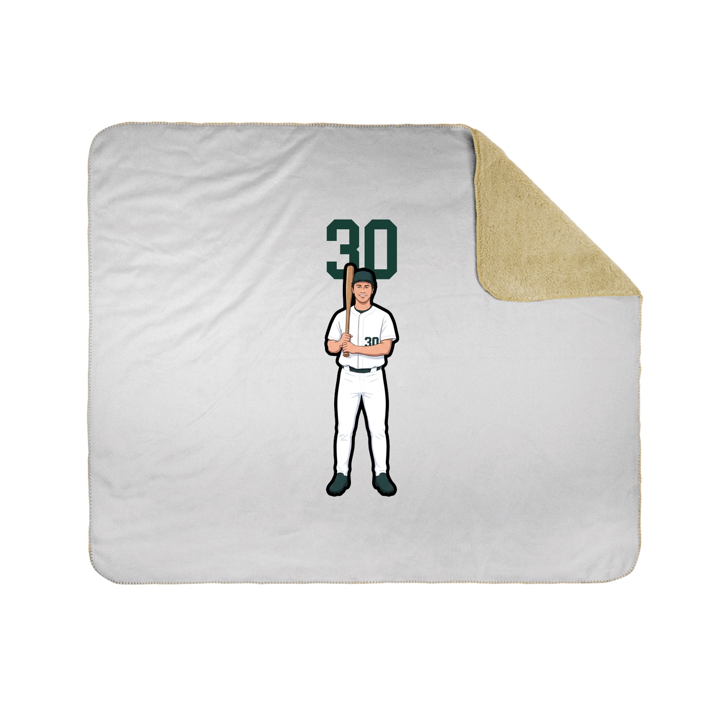 Throw Blanket — Number Top in White