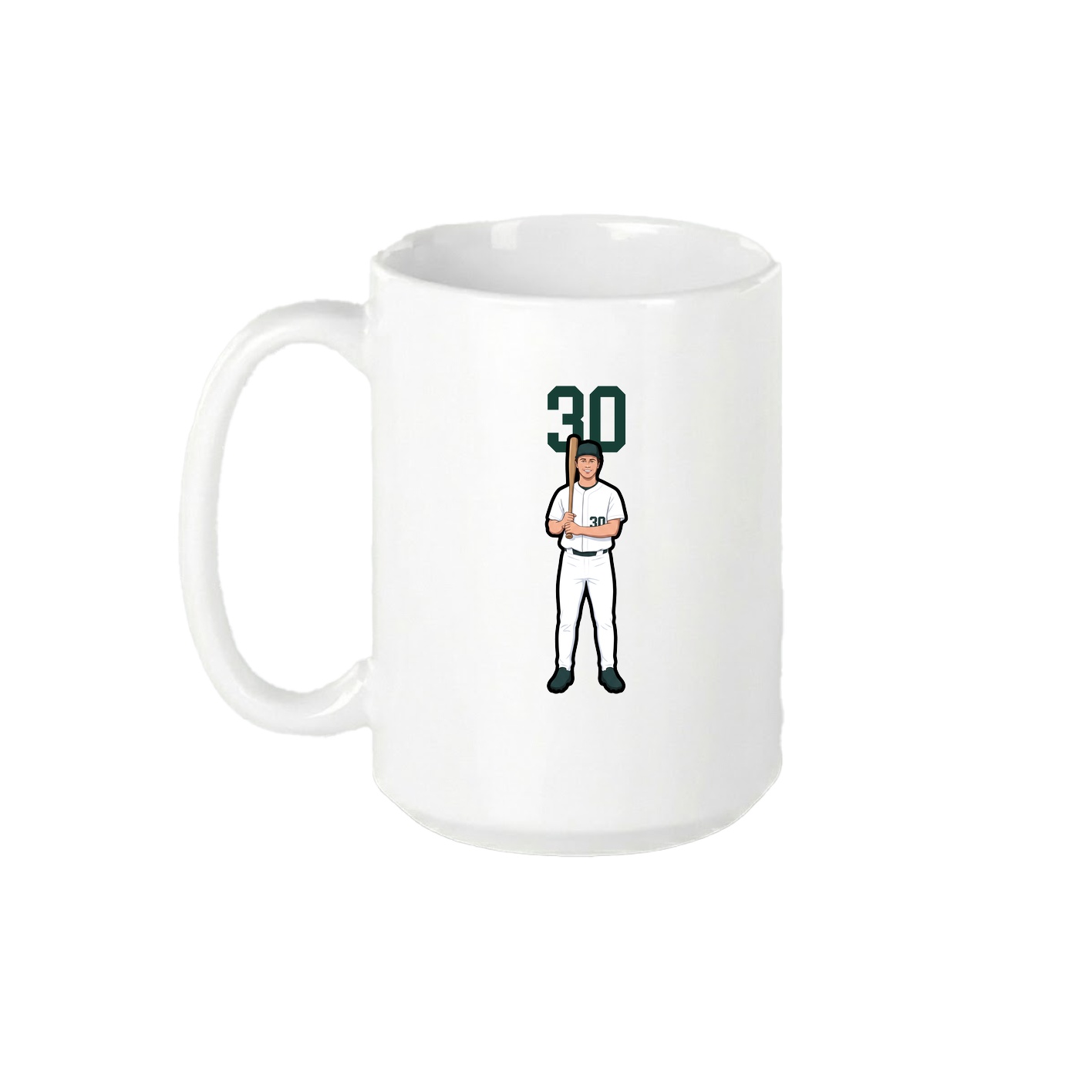 15oz Coffee Mug — Number Top in White
