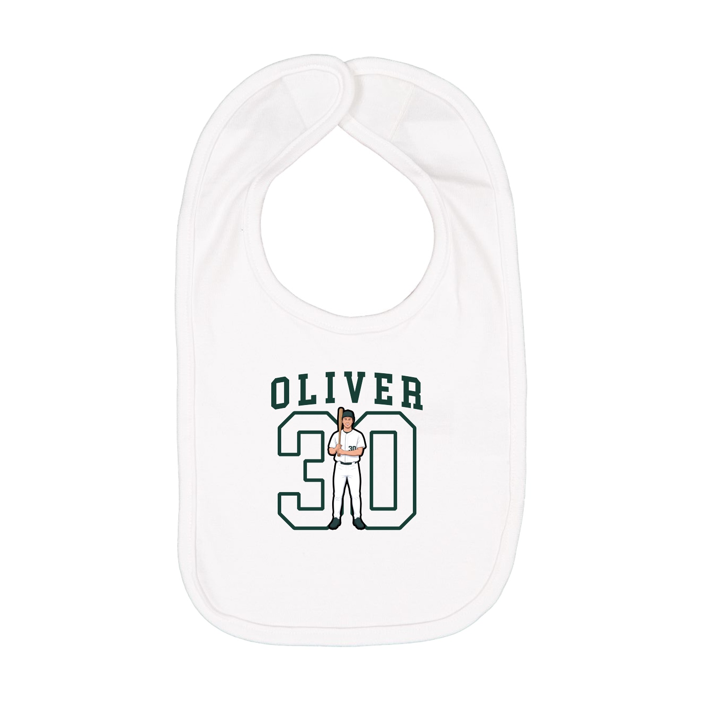 Infant Bib — Shirsey in White