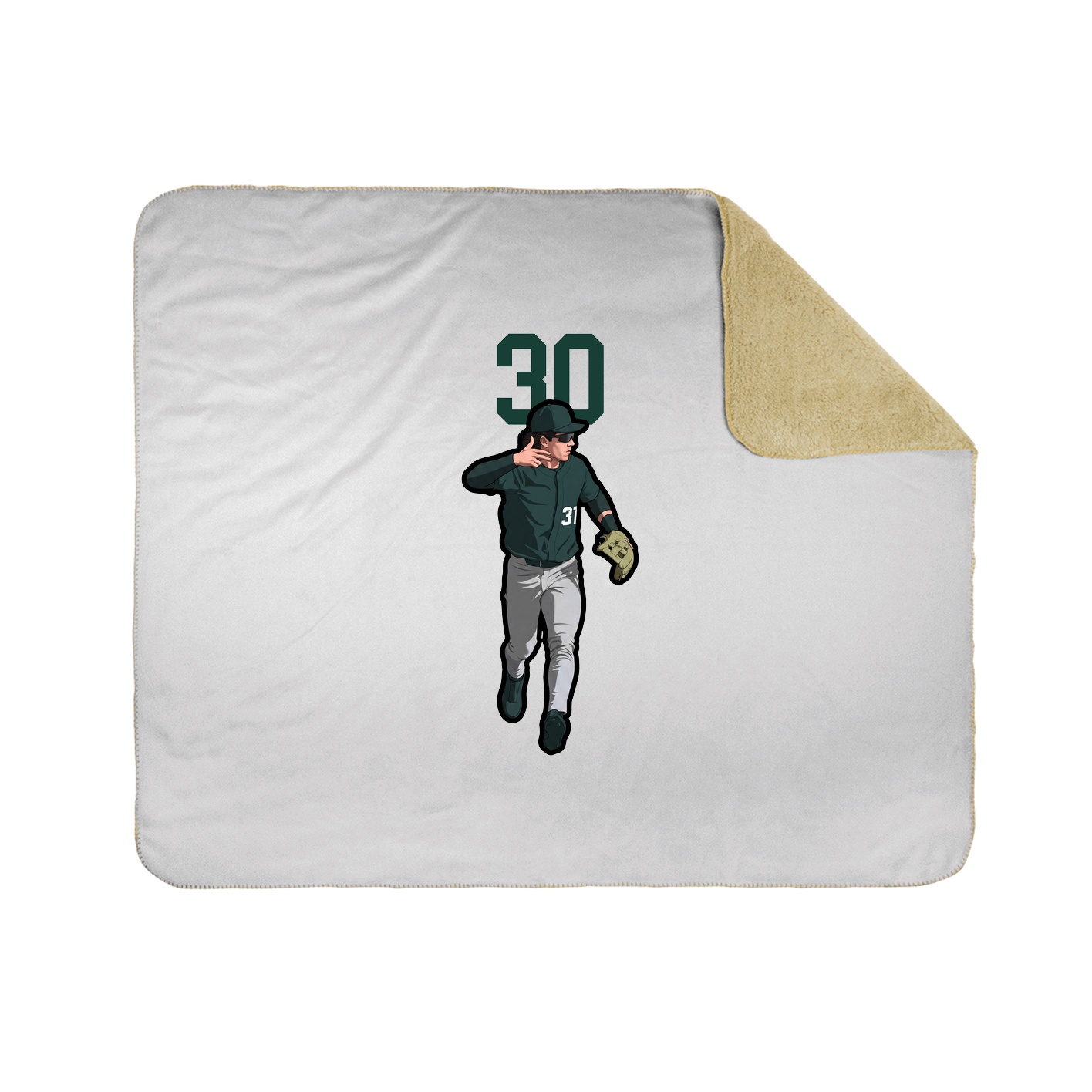 Throw Blanket — Number Top in White