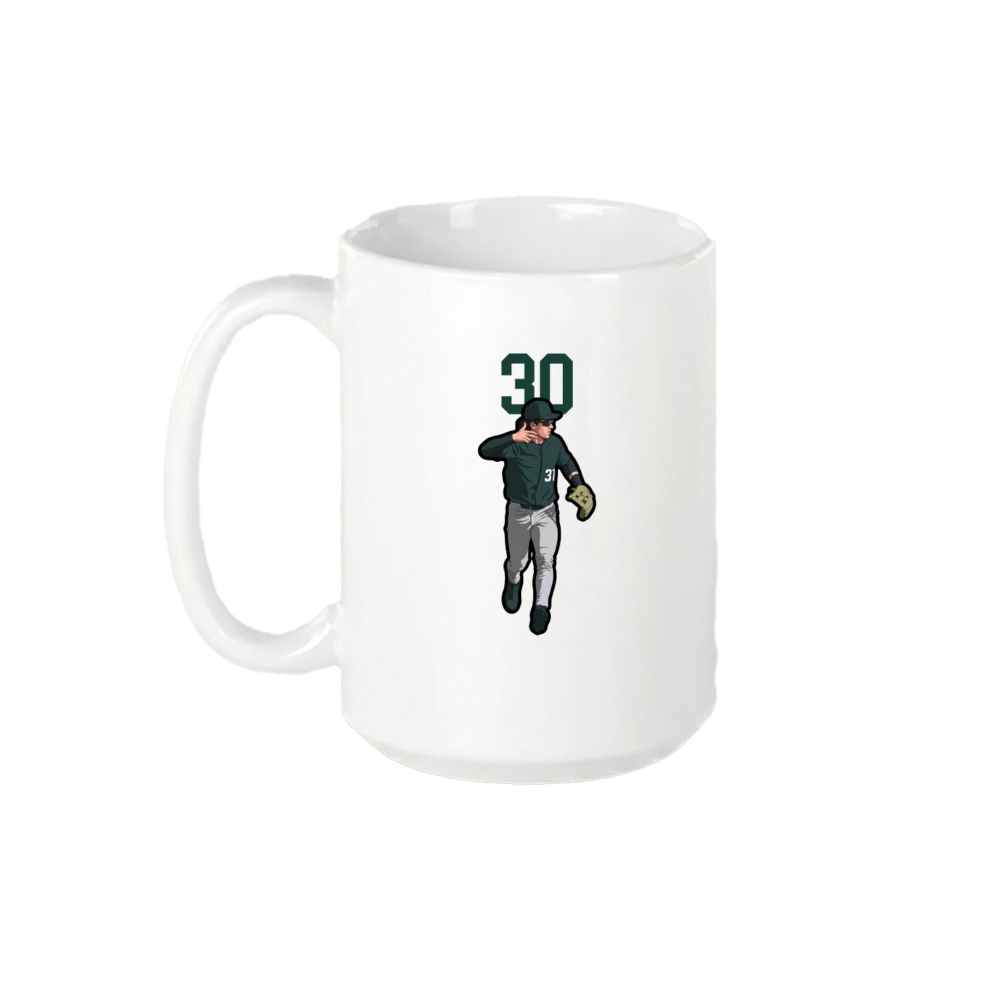 15oz Coffee Mug — Number Top in White
