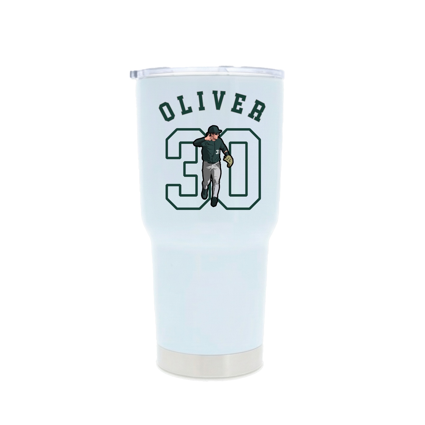 30oz Stainless Steel Tumbler — Shirsey Arch in White