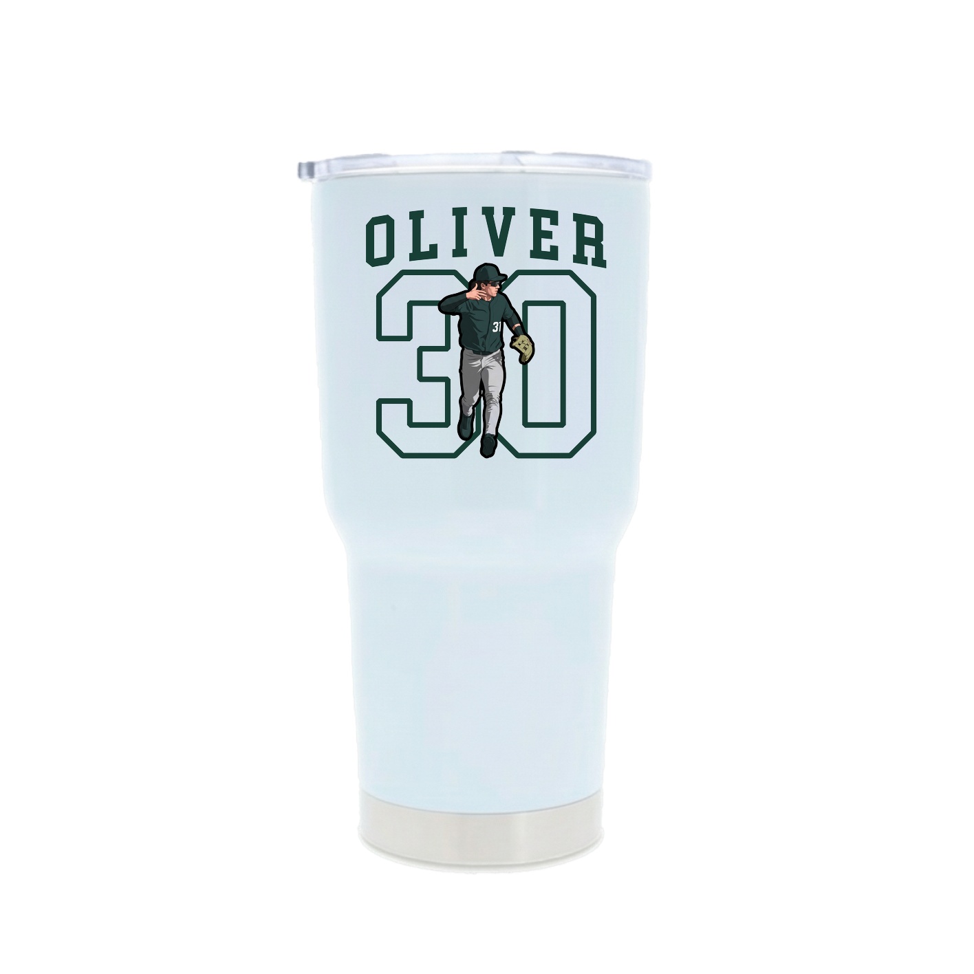 30oz Stainless Steel Tumbler — Shirsey in White