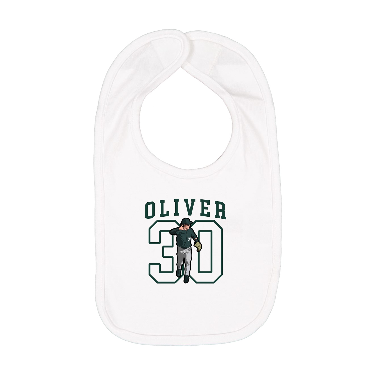 Infant Bib — Shirsey in White