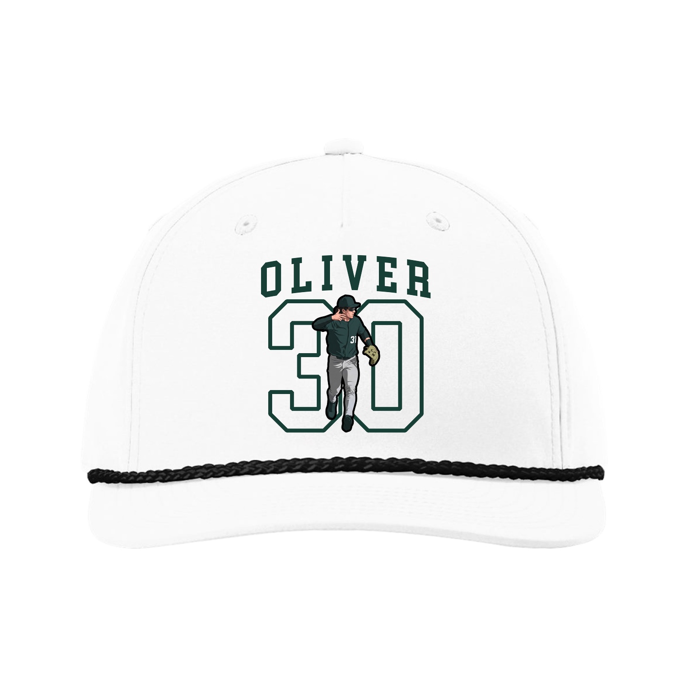 Five-Panel Classic Rope Cap — Shirsey in White