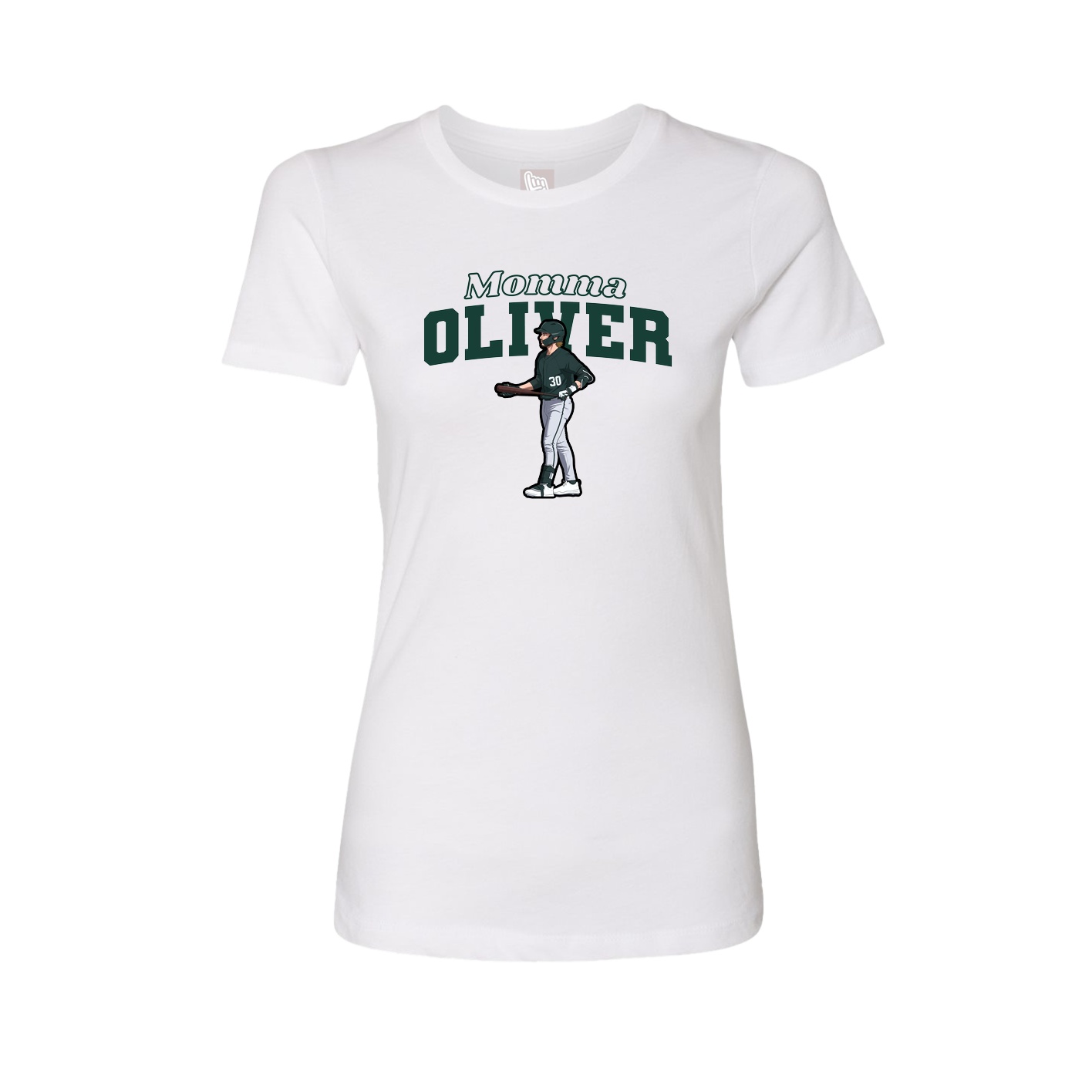 Womens Tee — Mothers Day Block in White