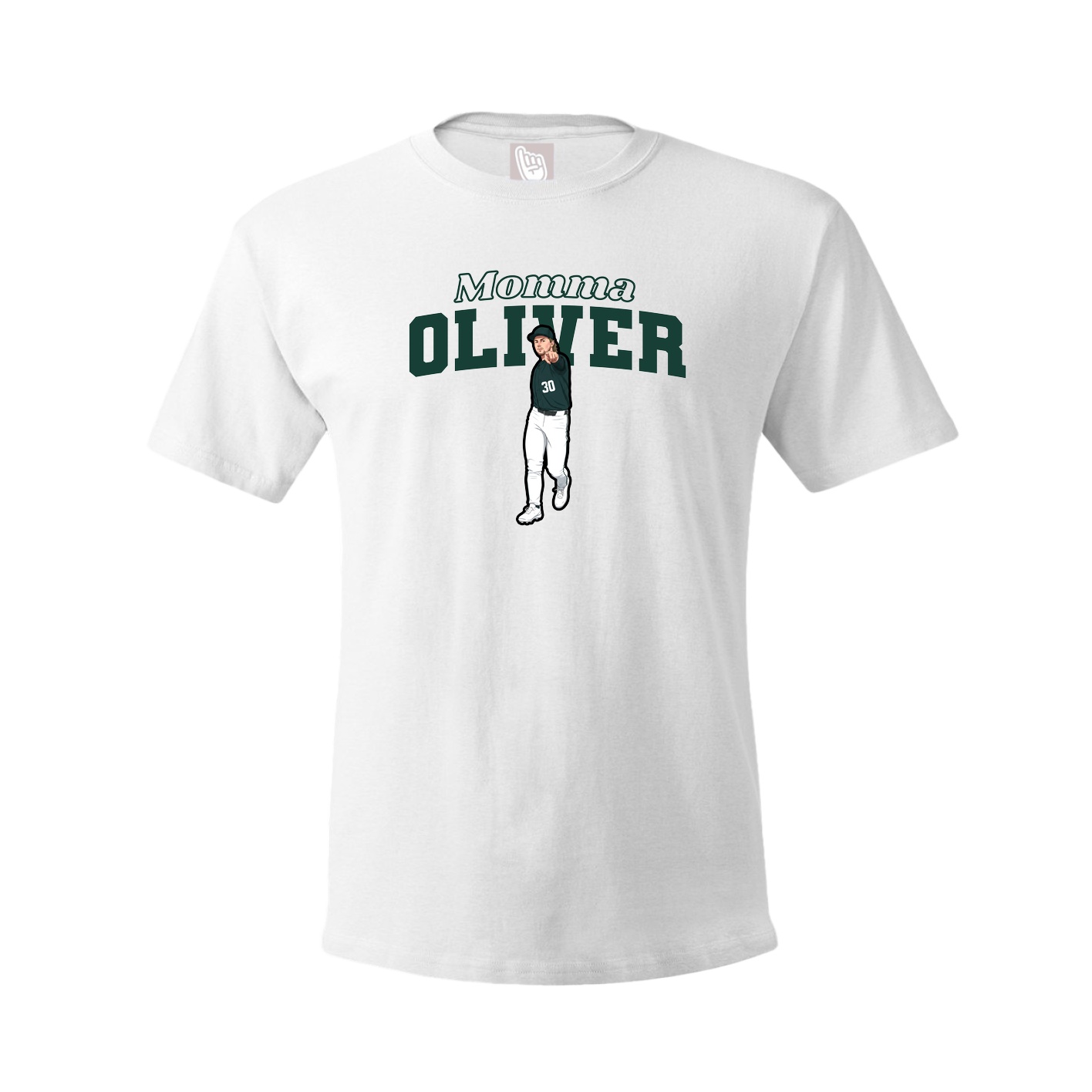 Youth Tee — Mothers Day Block in White