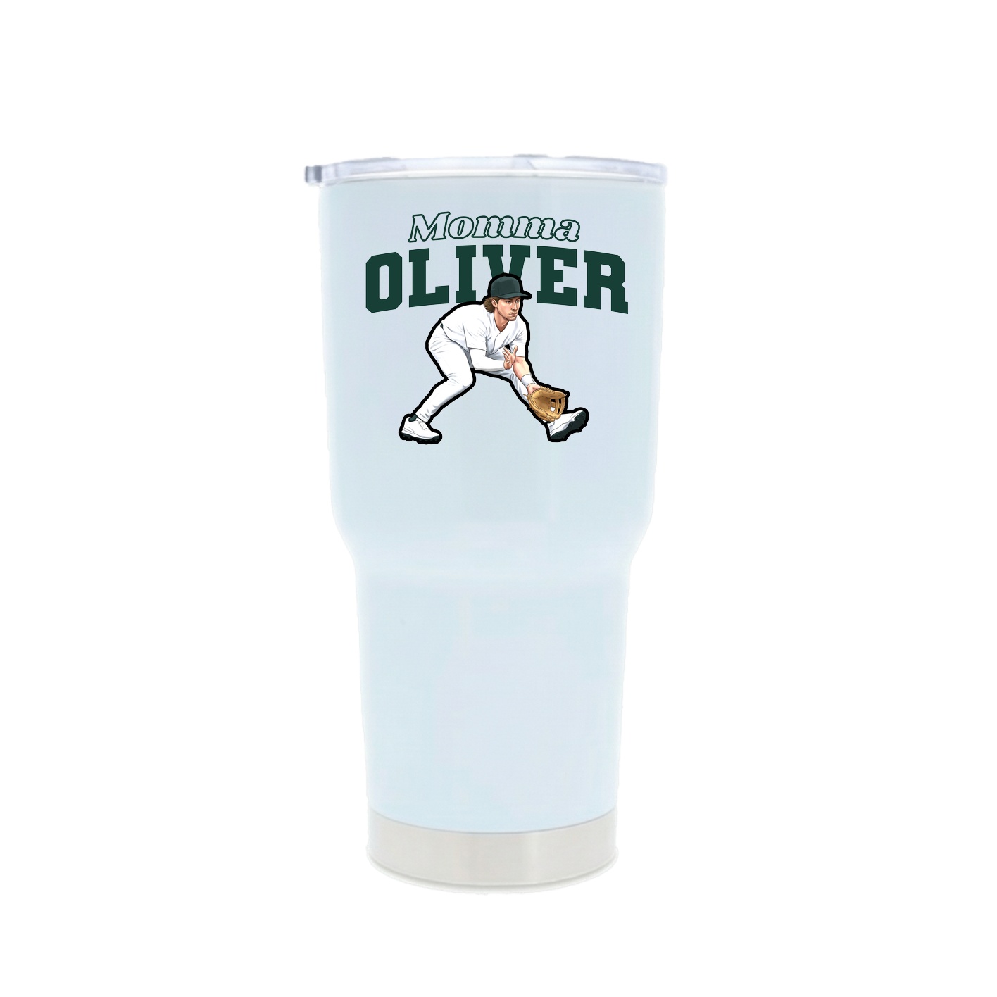 30oz Stainless Steel Tumbler — Mothers Day Block in White