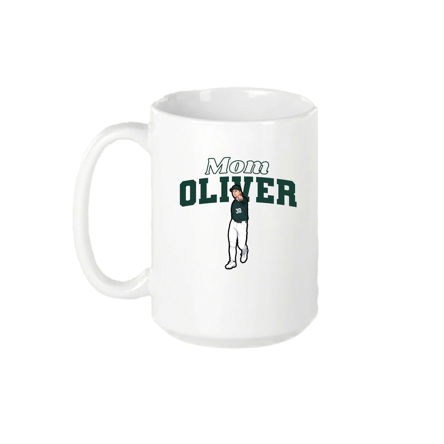 15oz Coffee Mug — Mothers Day Block in White