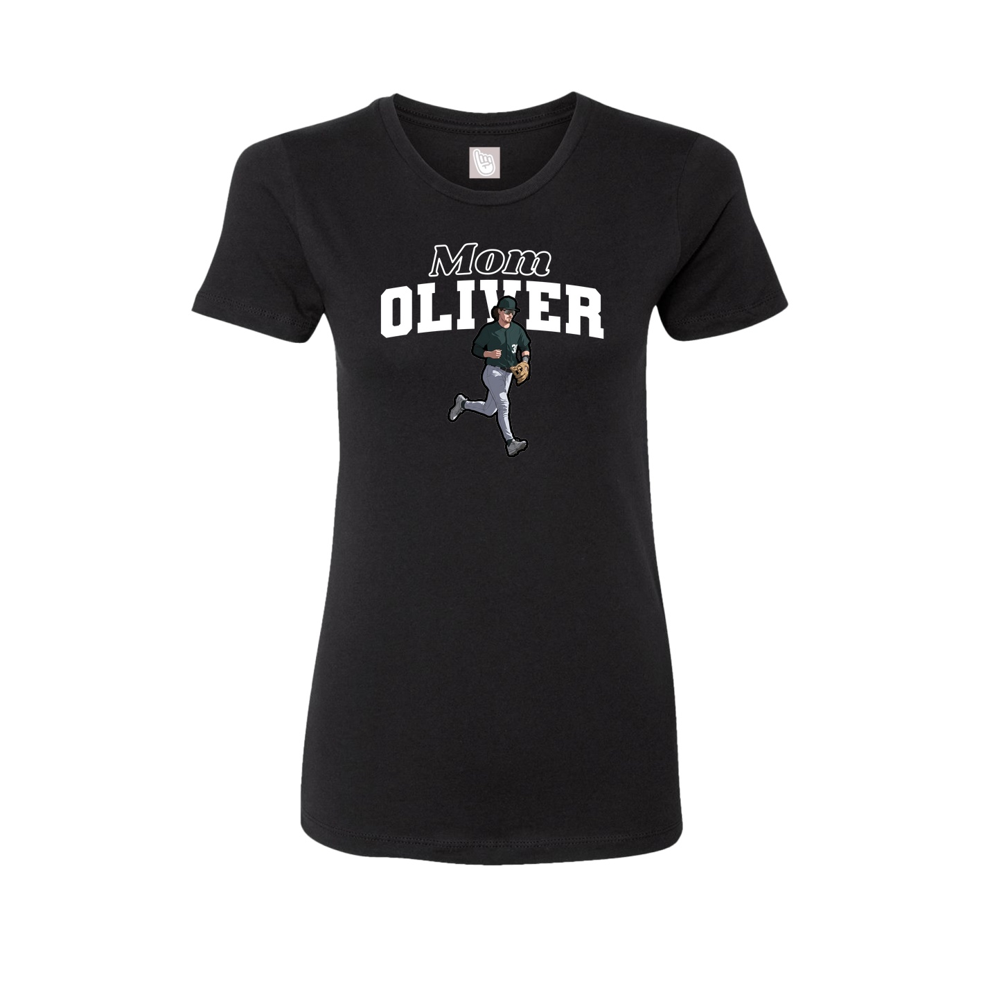 Womens Tee — Mothers Day Block in Black
