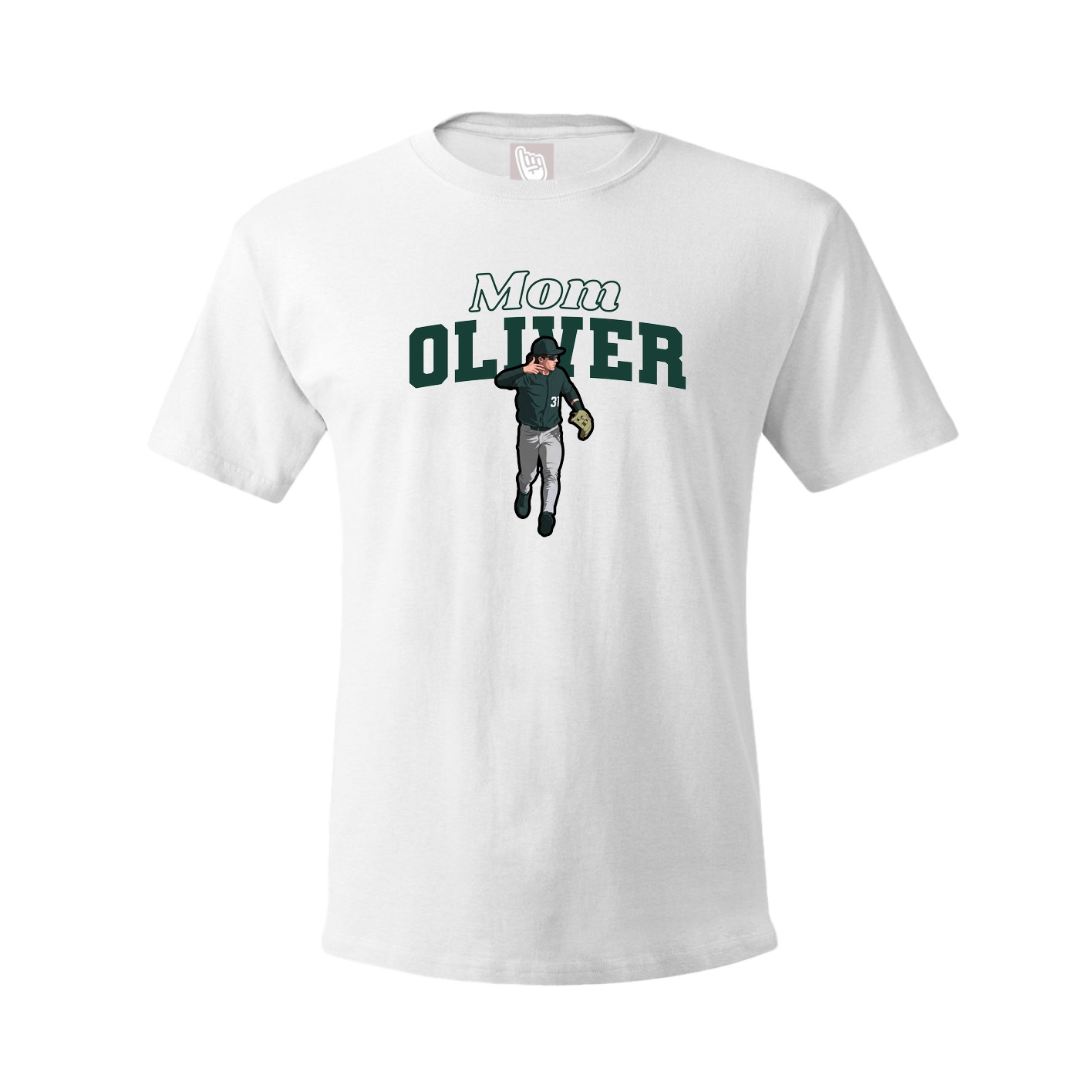 Youth Tee — Mothers Day Block in White
