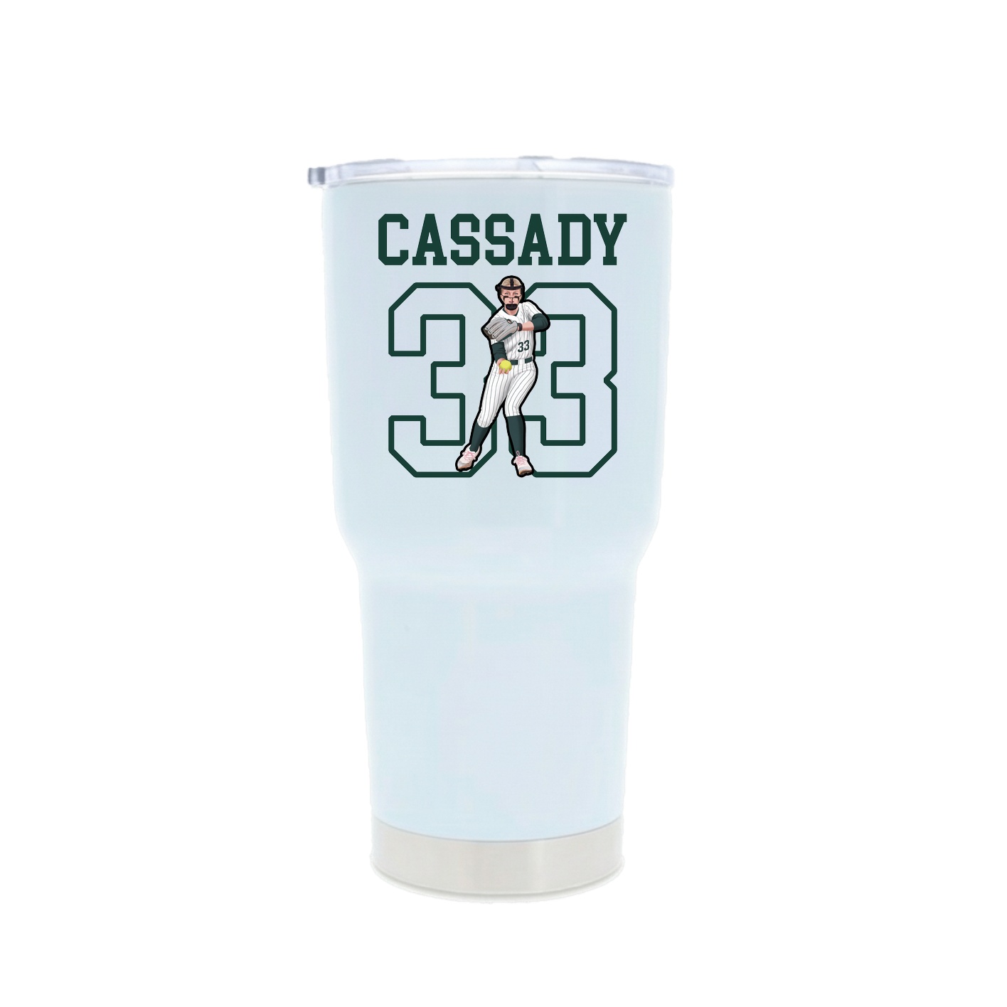 30oz Stainless Steel Tumbler — Shirsey in White